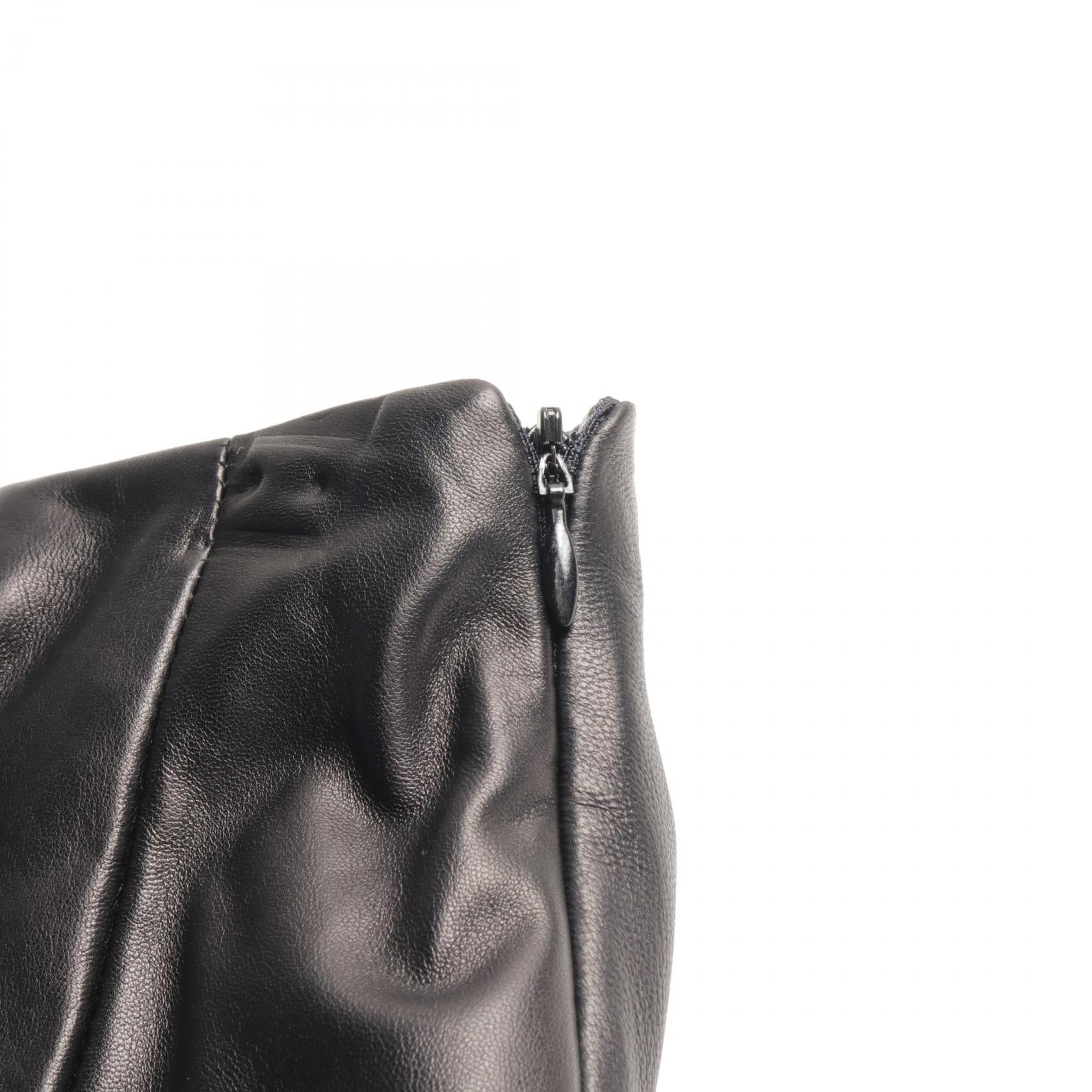 FOXEY BOUTIQUE Leather Skirt Black