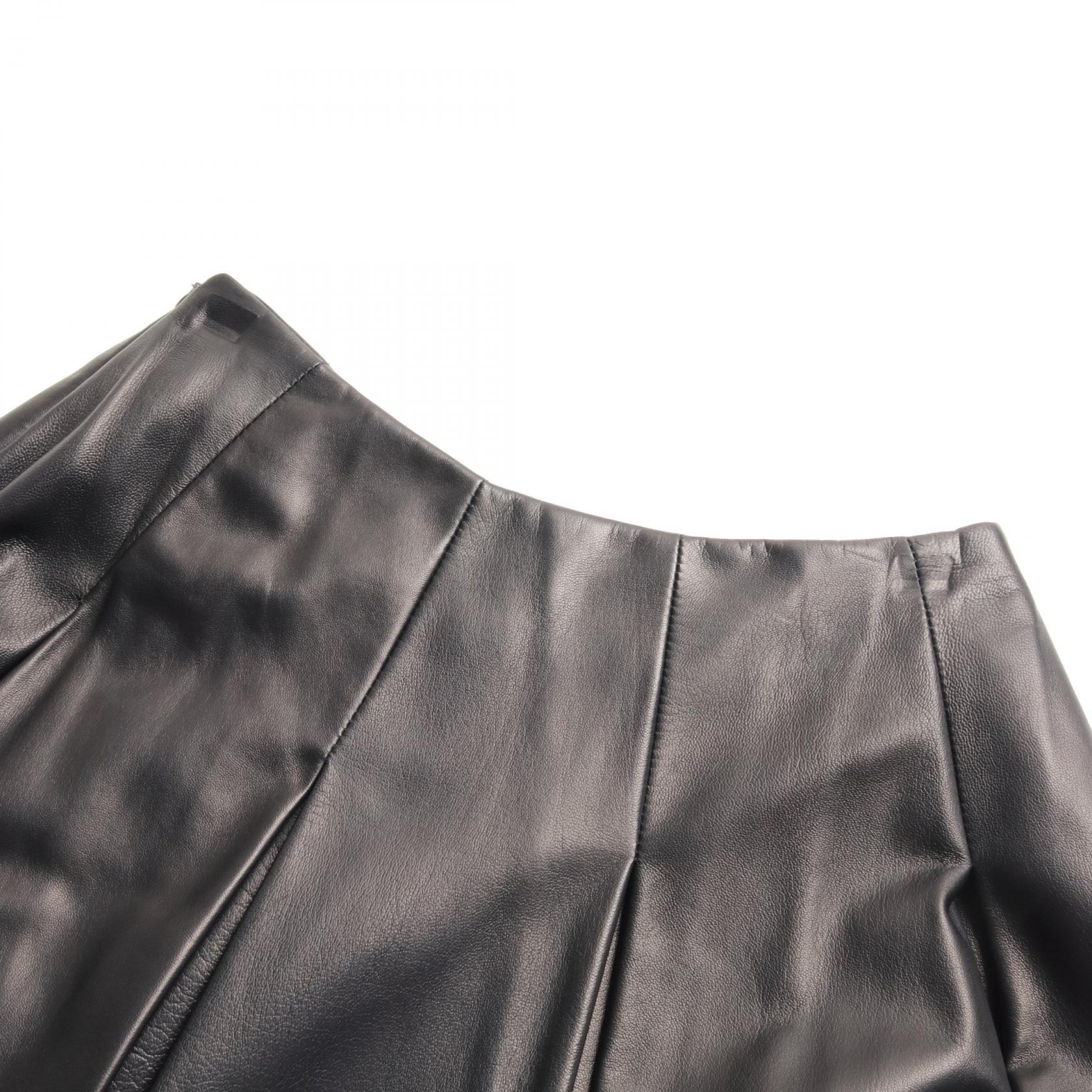 FOXEY BOUTIQUE Leather Skirt Black