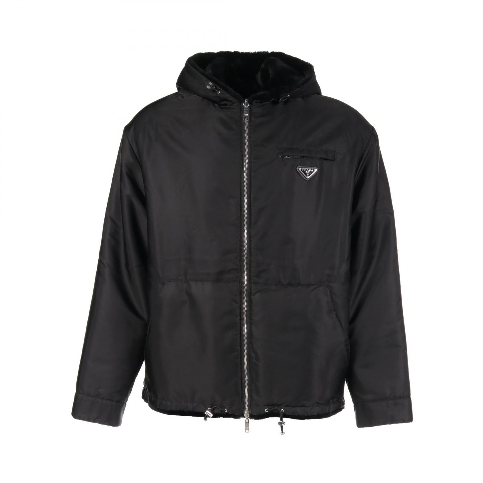 Prada Shearling Sheepskin Outerwear Black