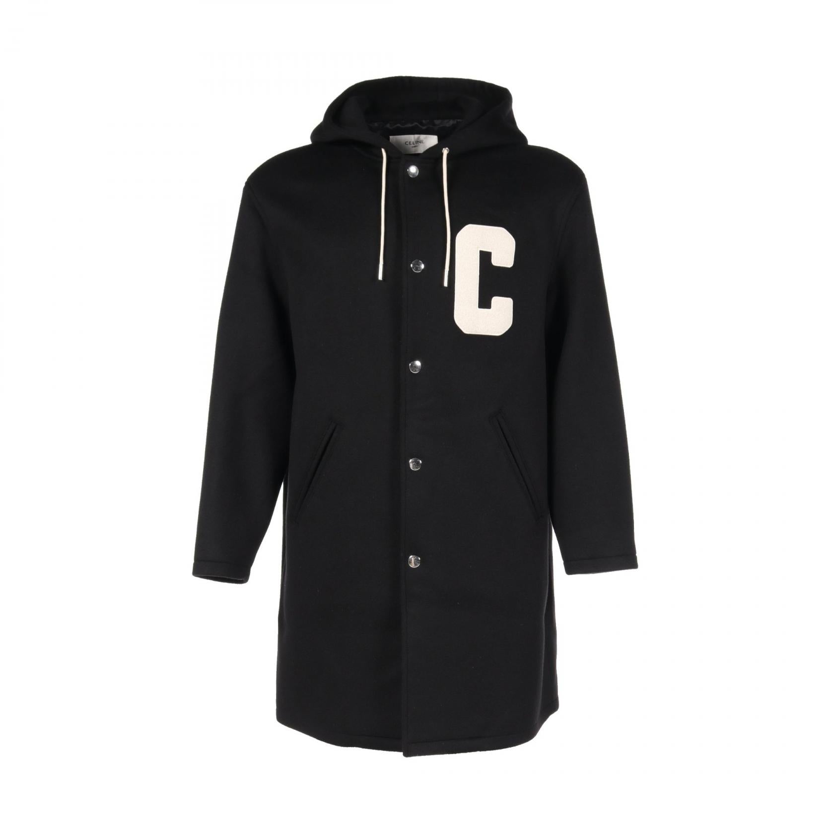 Celine Wool College Hoodie Double Face Outerwear