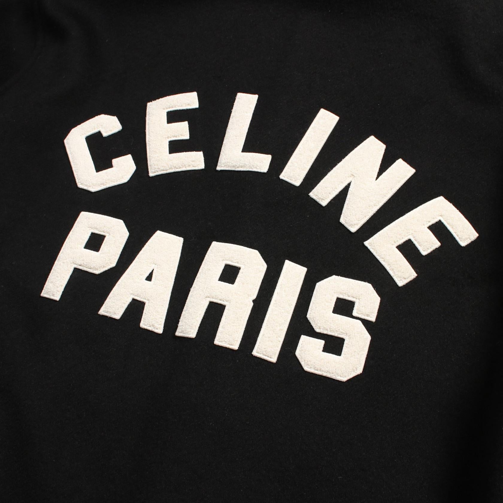 Celine Wool College Hoodie Double Face Outerwear