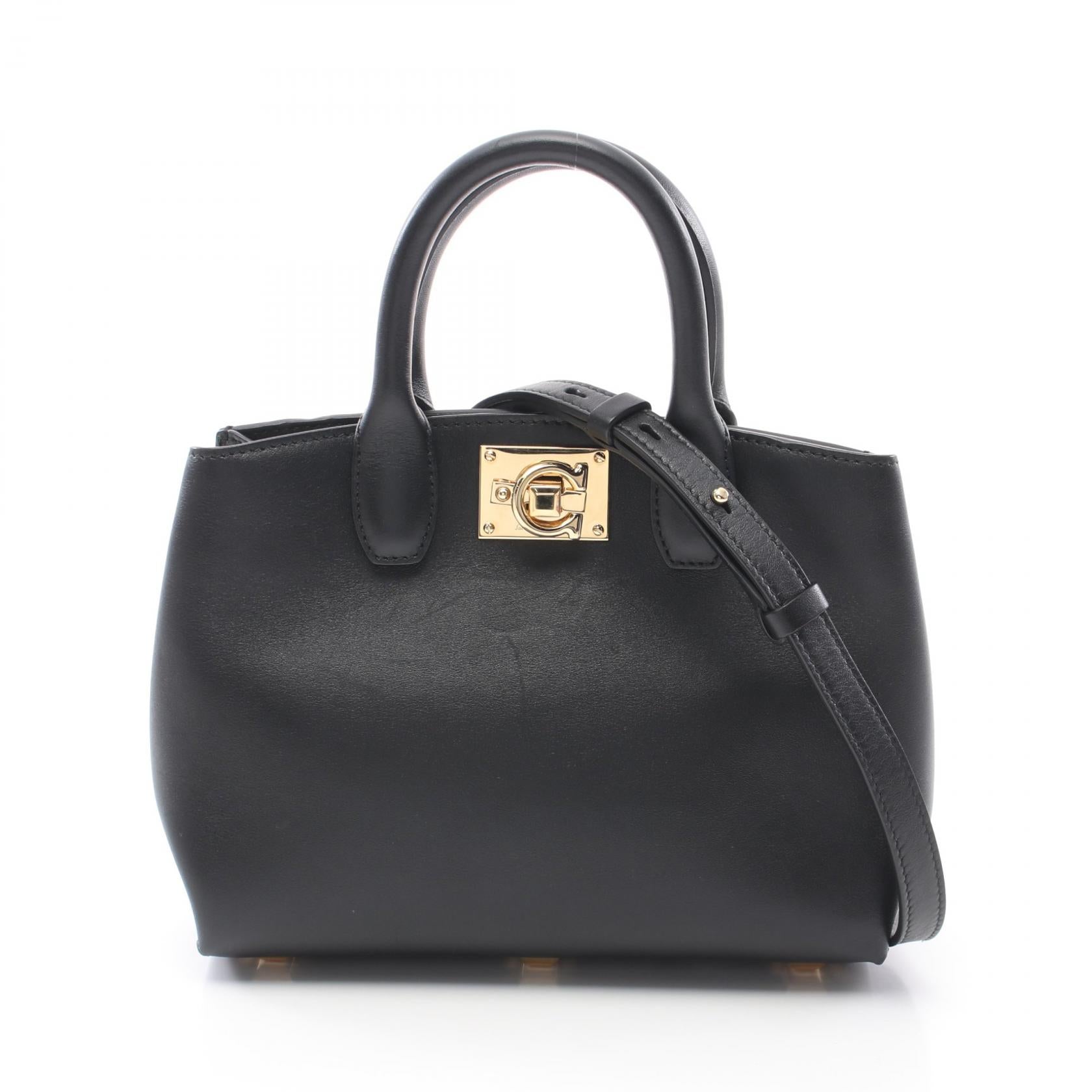 Salvatore Ferragamo Leather Gancini Handbag