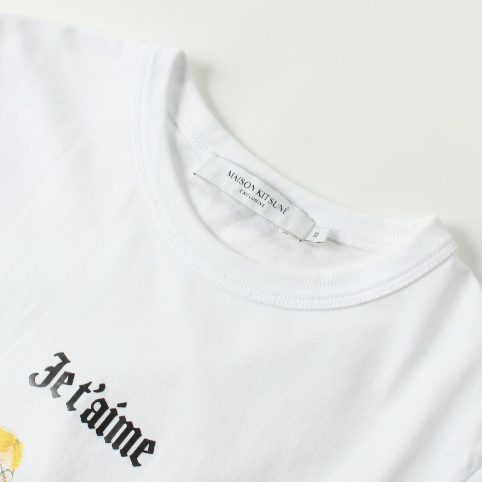 MAISON KITSUNE JE T'AIME CLASSIC Cotton Top