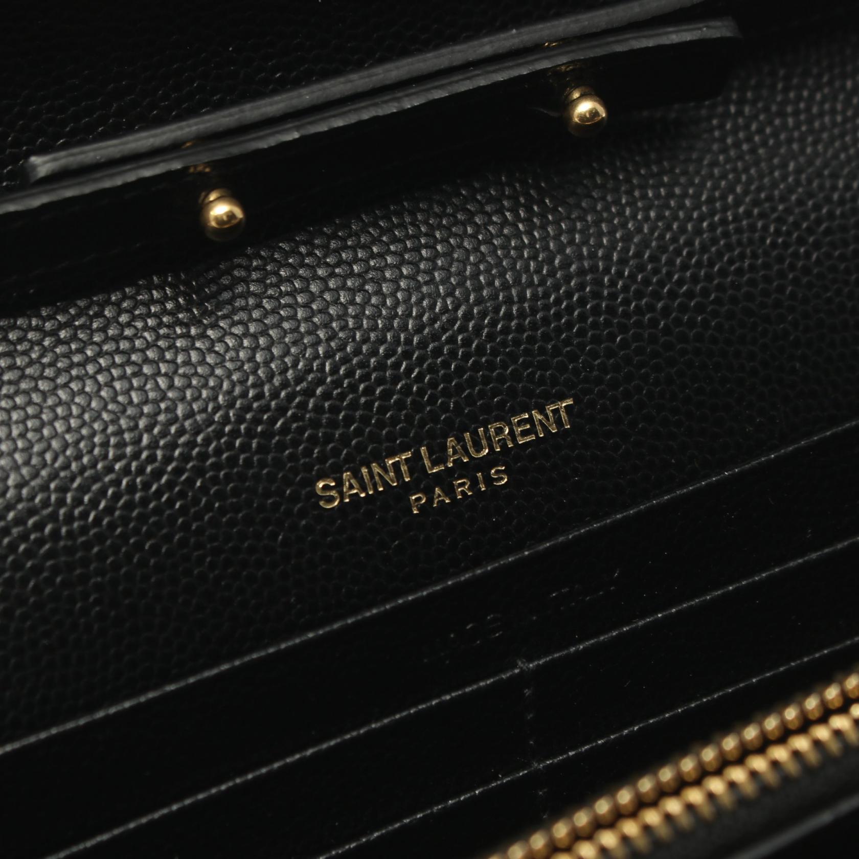 Yves Saint Laurent Leather Monogram Shoulder Bag