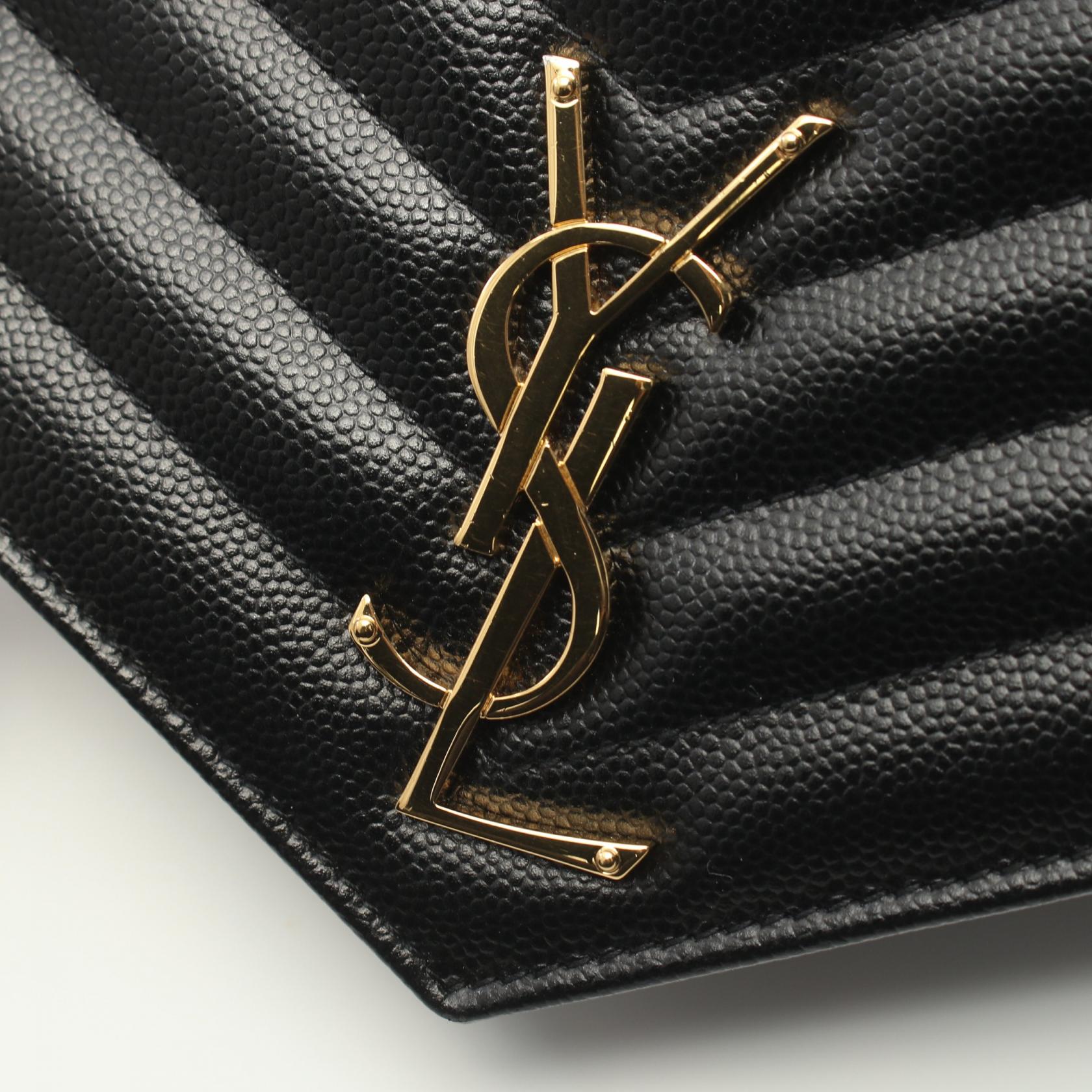 Yves Saint Laurent Leather Monogram Shoulder Bag