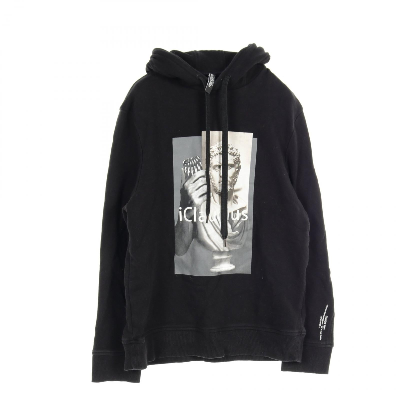 Neil Barrett iClaudius Cotton Hoodie Black