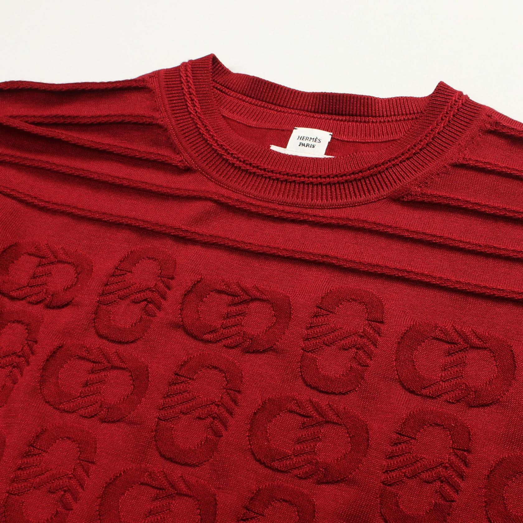 Hermes Silk Knit Top Bordeaux