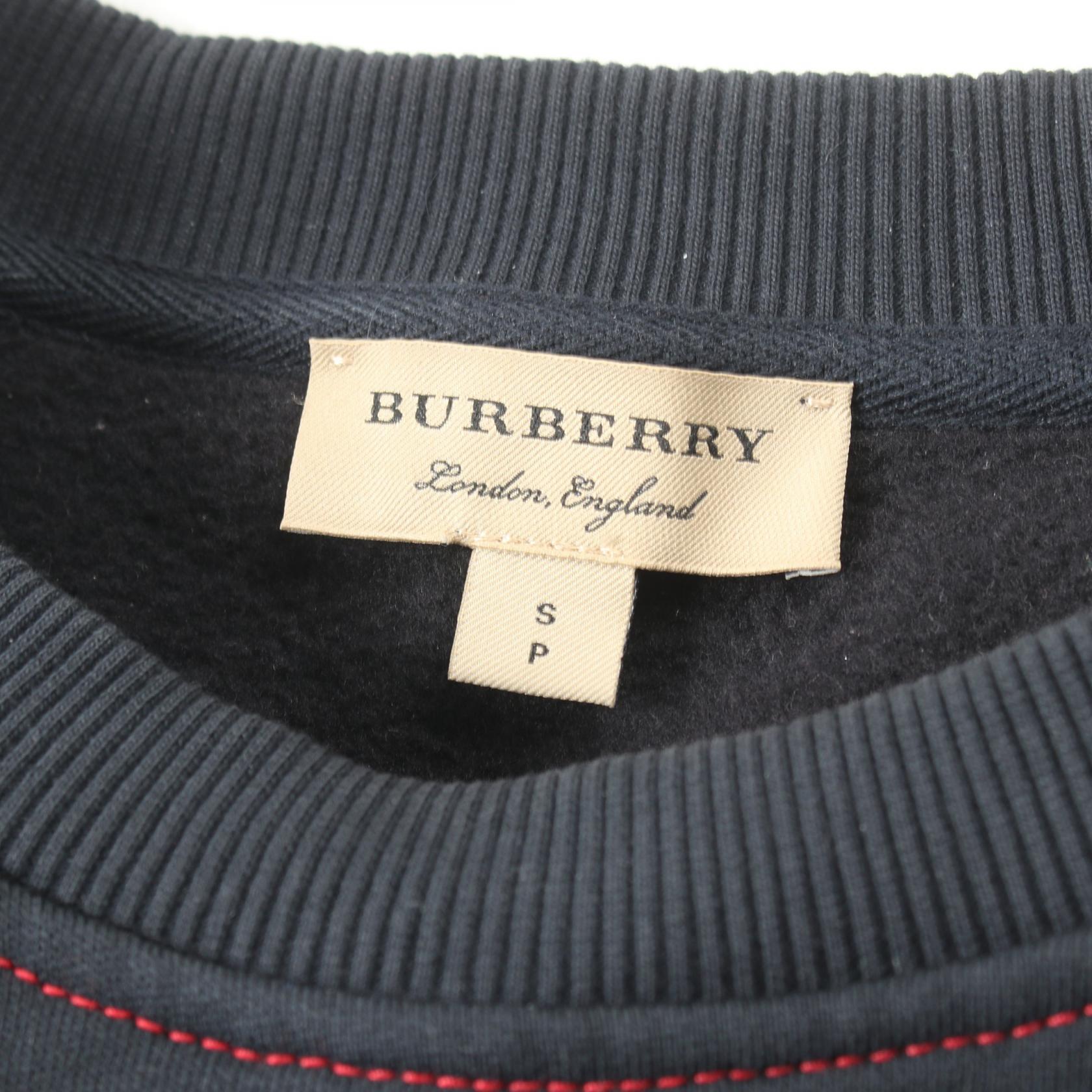 Burberry Contrast Stitch Cotton Sweatshirt