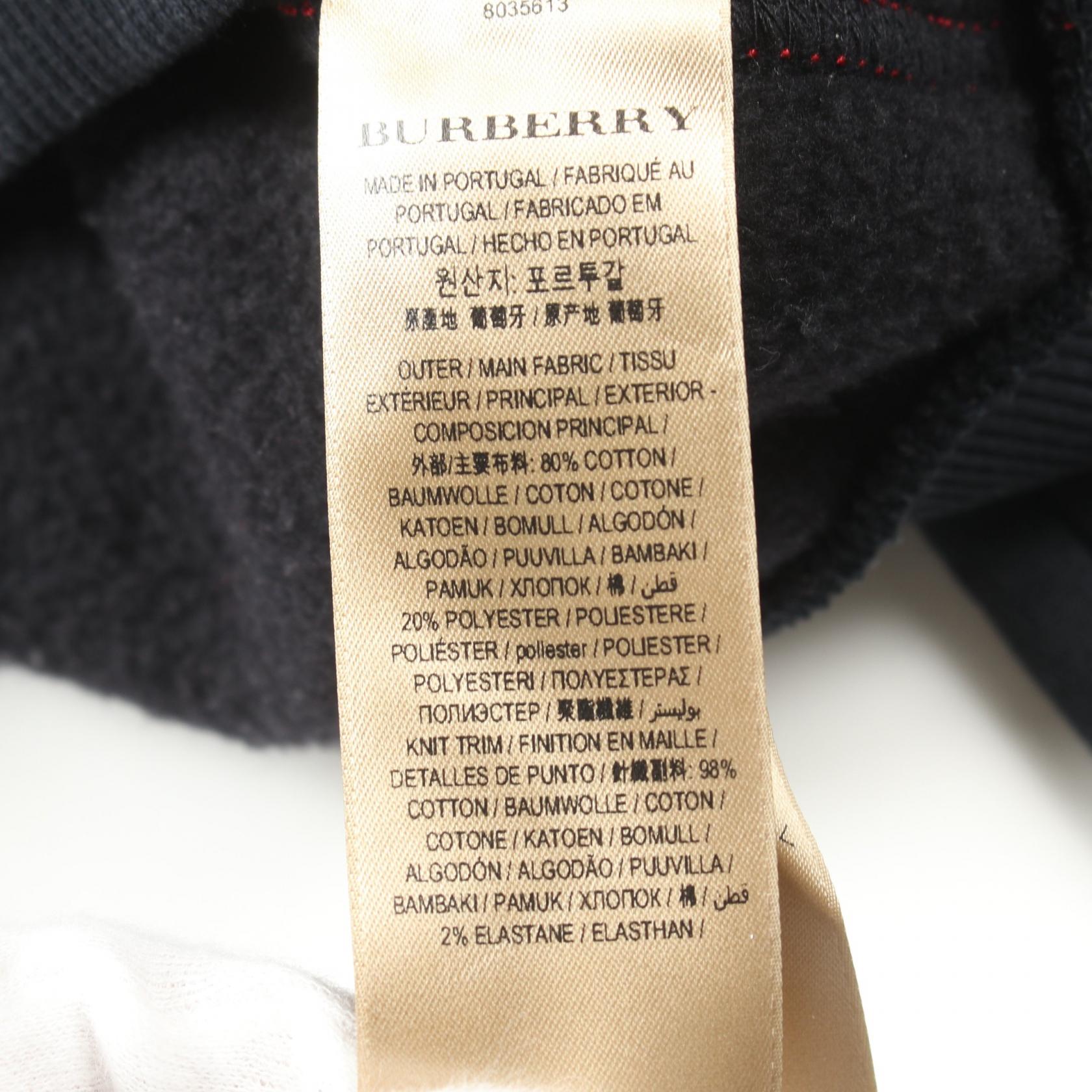 Burberry Contrast Stitch Cotton Sweatshirt