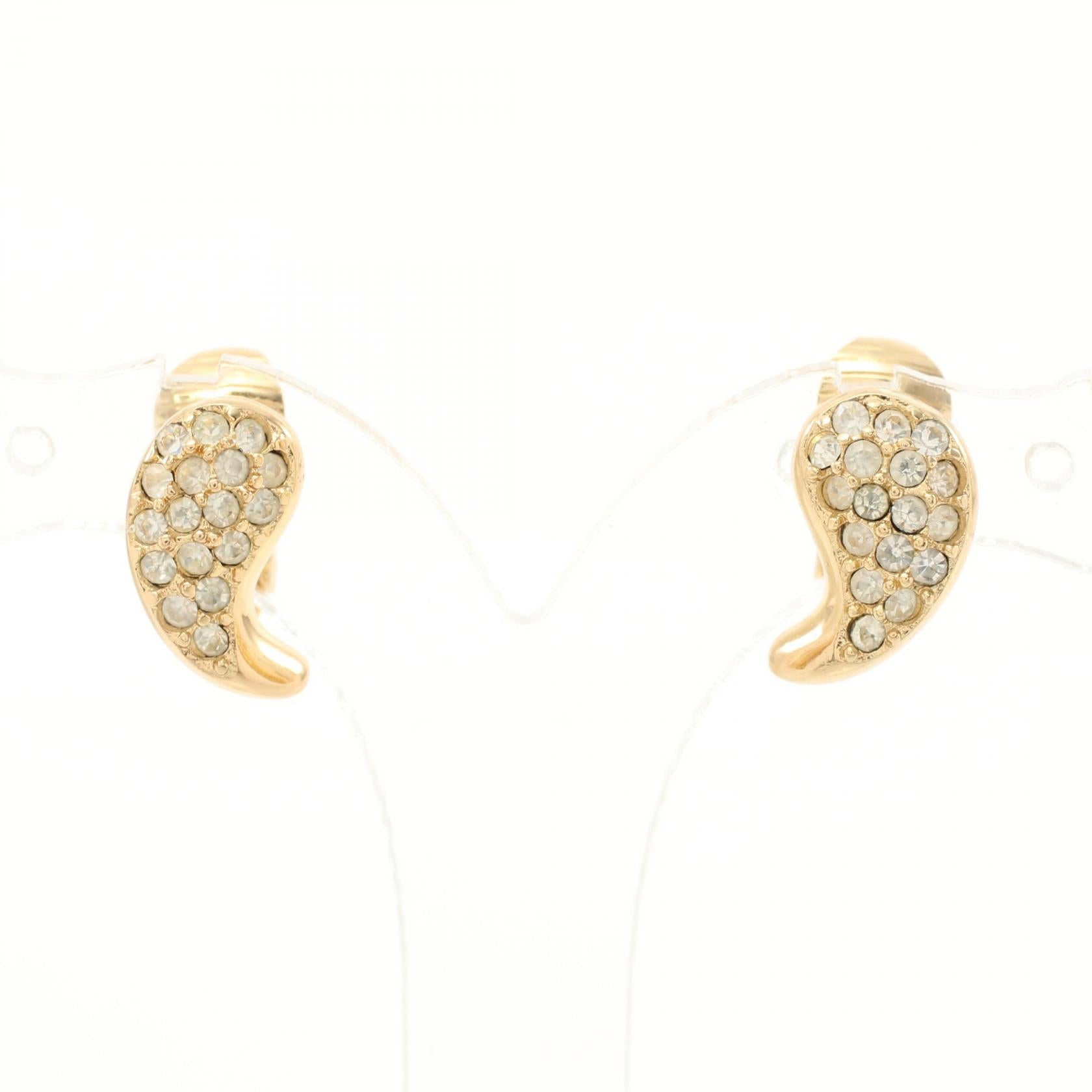 Dior Gold Plated Rhinestone Earrings