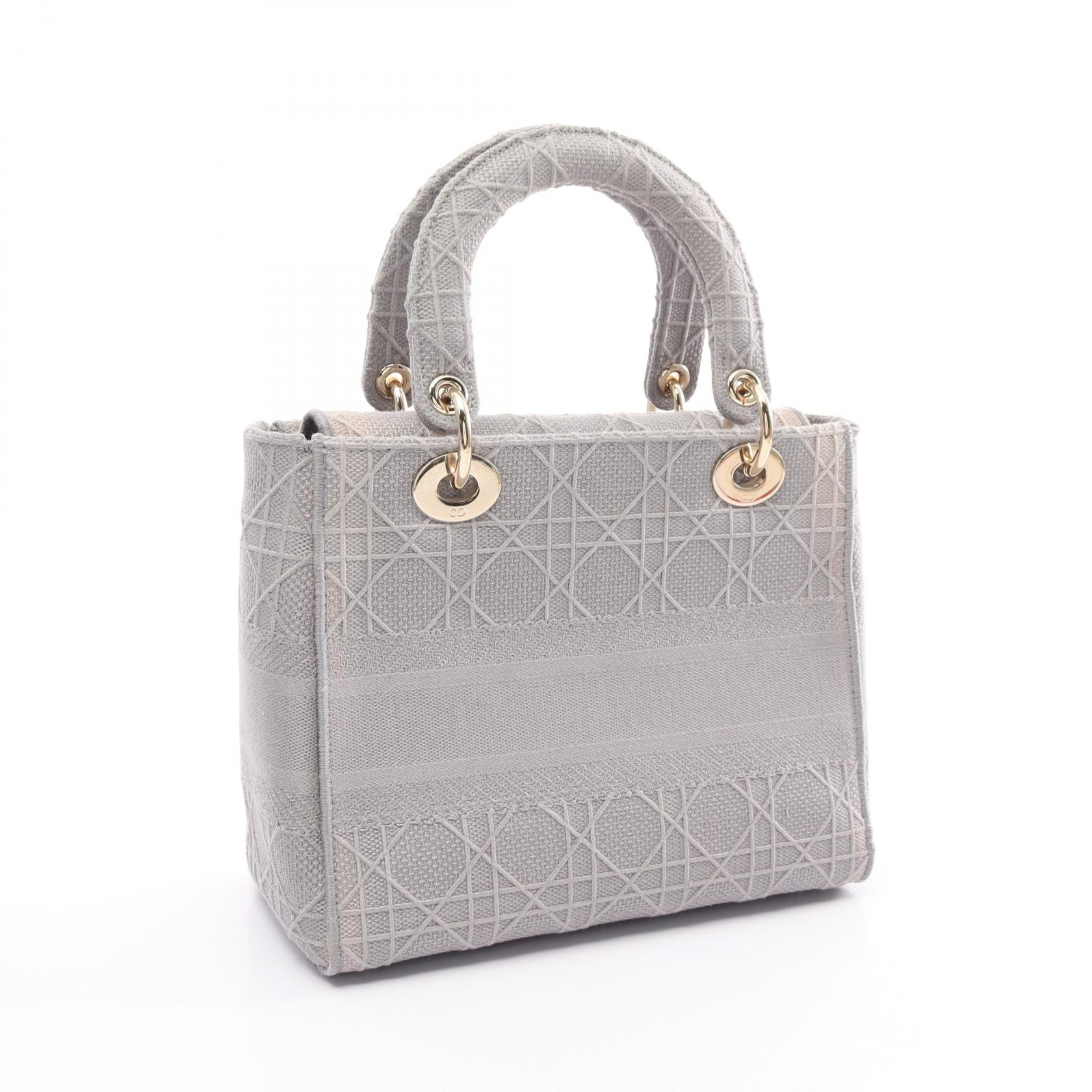 Dior Lady D-Lite Medium Canvas Handbag