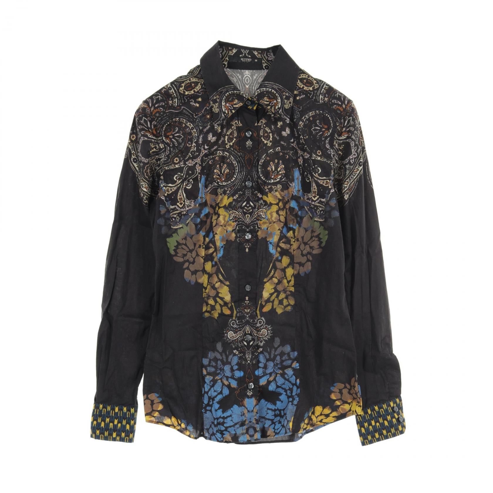 ETRO Women's Cotton Top, Black/Multi-Color