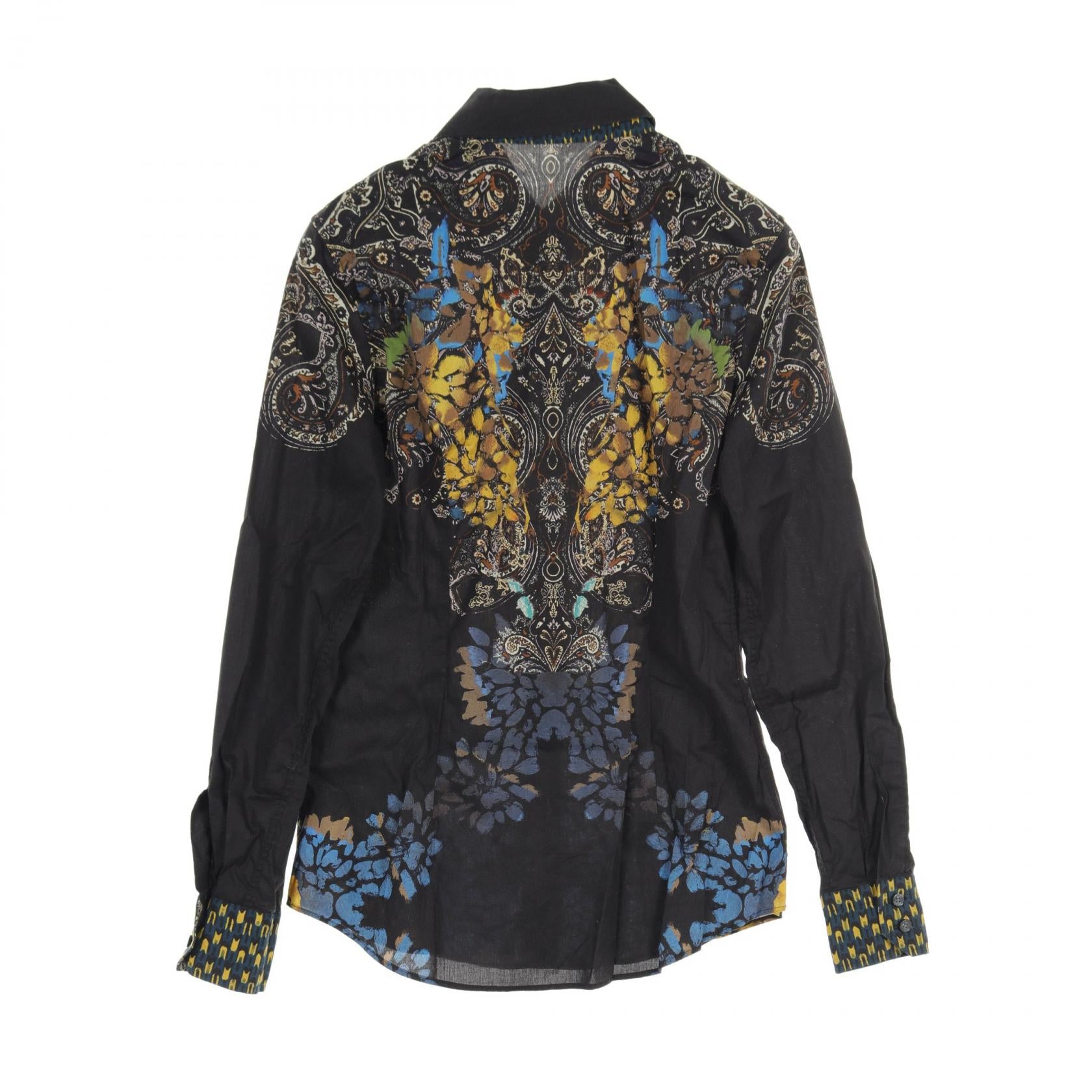 ETRO Women's Cotton Top, Black/Multi-Color