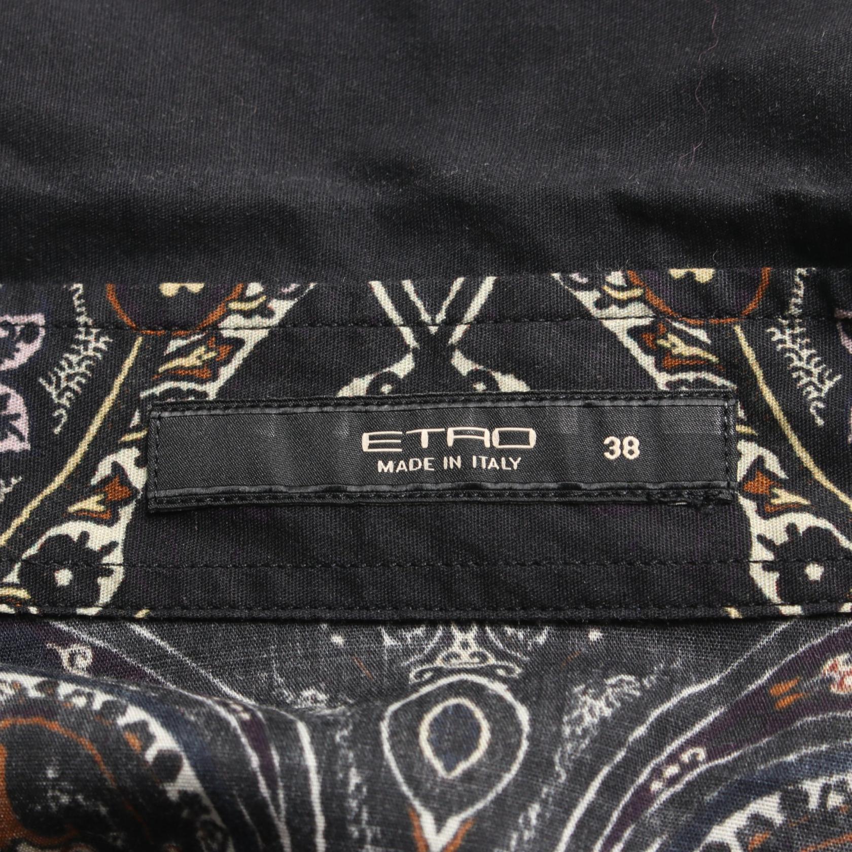 ETRO Women's Cotton Top, Black/Multi-Color