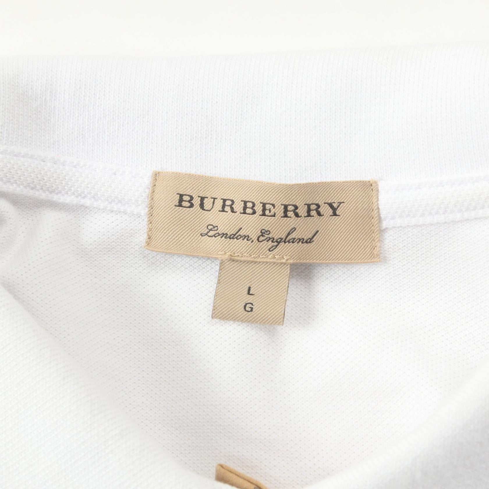 Burberry Cotton Polo Shirt White