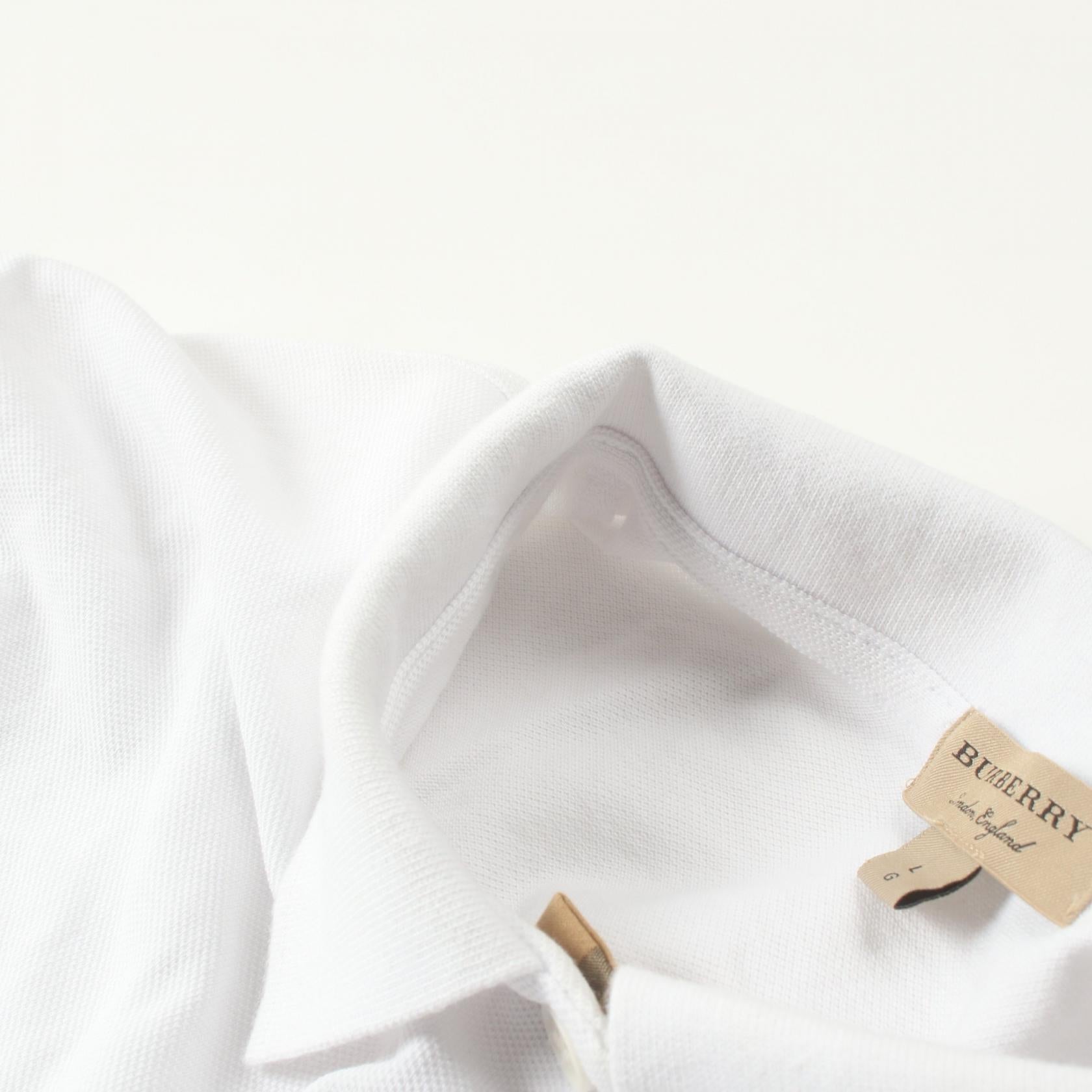 Burberry Cotton Polo Shirt White