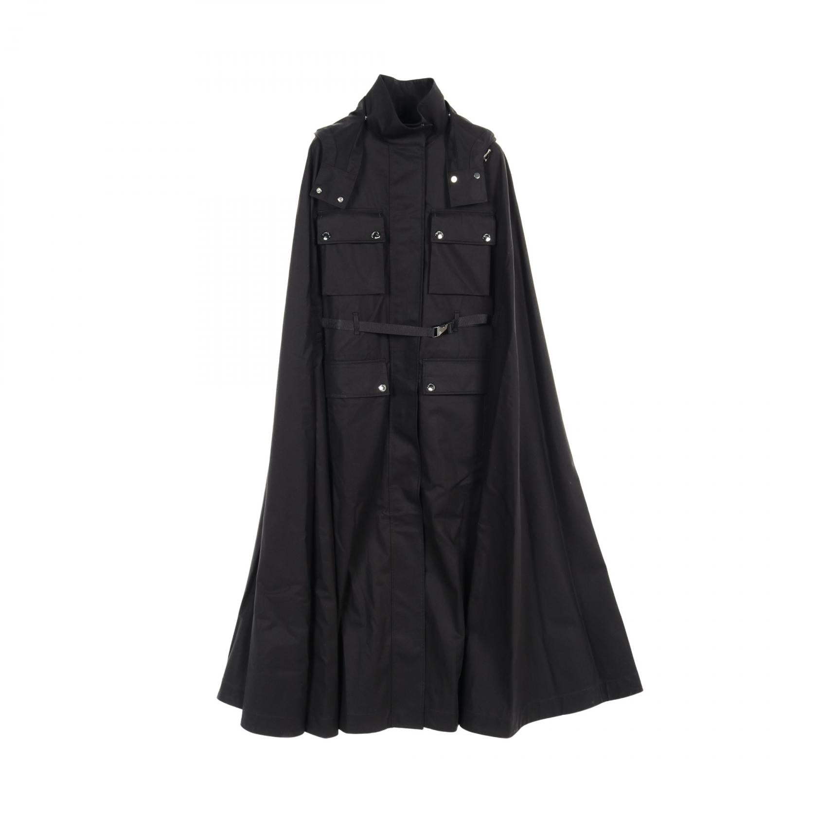 Dior Cotton Trench Cape Poncho Black