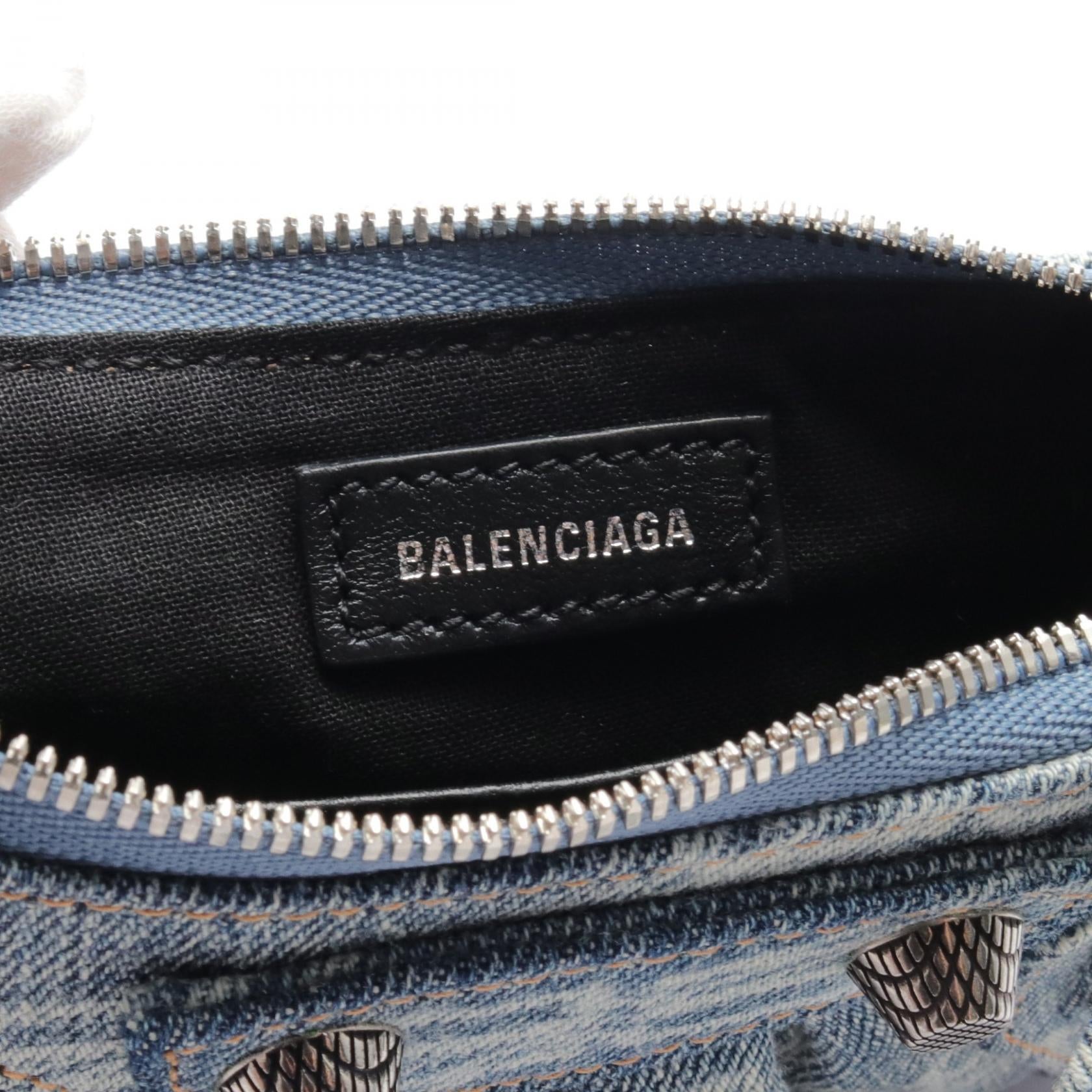 Balenciaga LE CAGOLE Mini Bag Denim Shoulder Bag 695814 in Very Good Condition