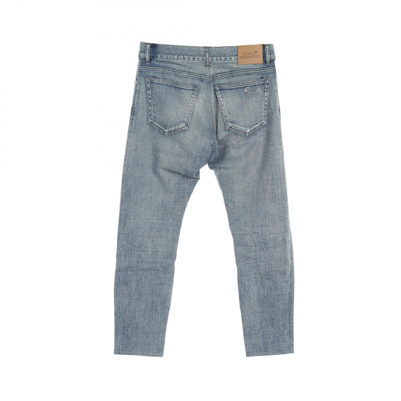 Lucien Pellat-Finet Denim Pants Cotton Blue