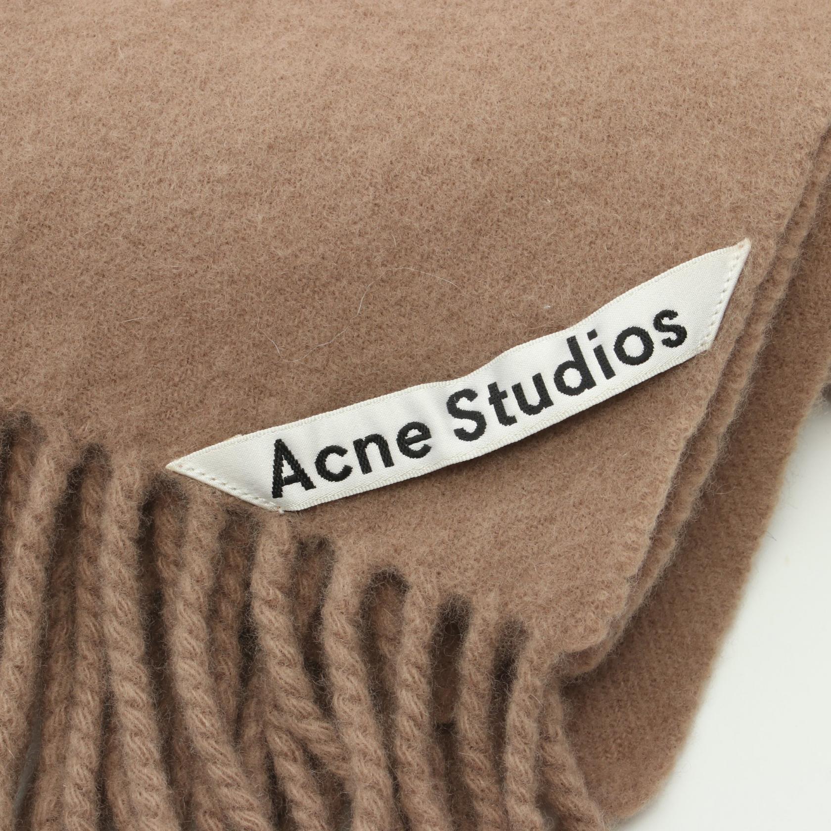 Acne Studios Wool Scarf Brown