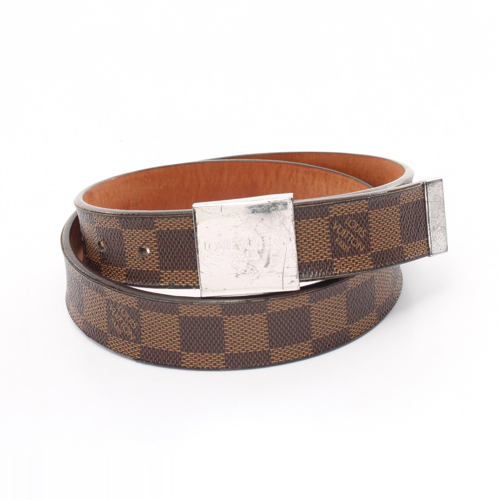 Louis Vuitton Damier Ebene Belt Brown