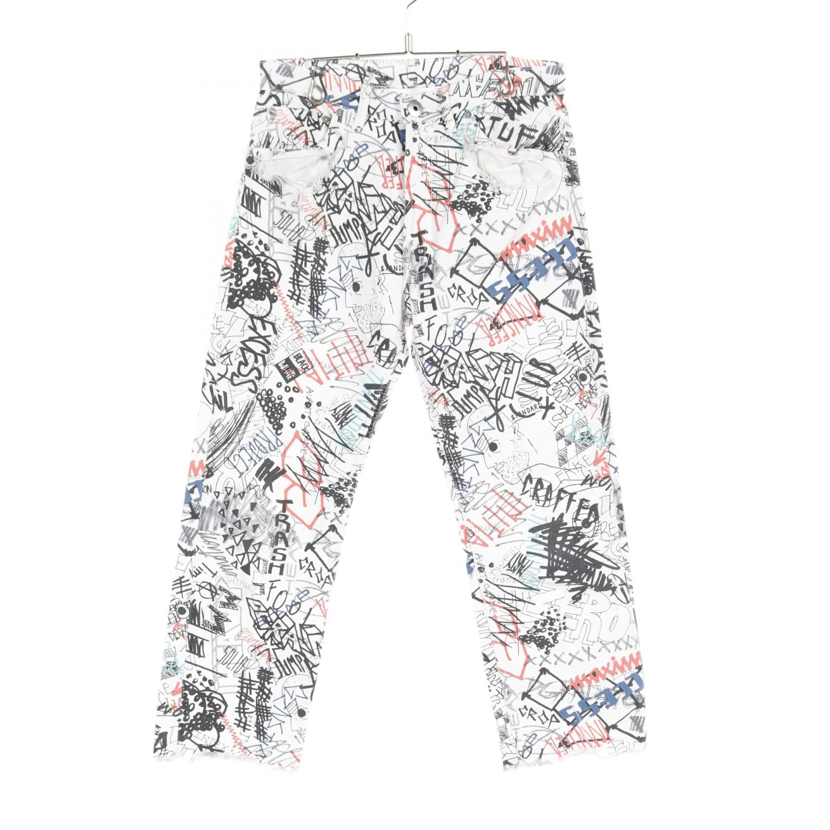 Maison Margiela Graffiti Splatter Capri Jeans