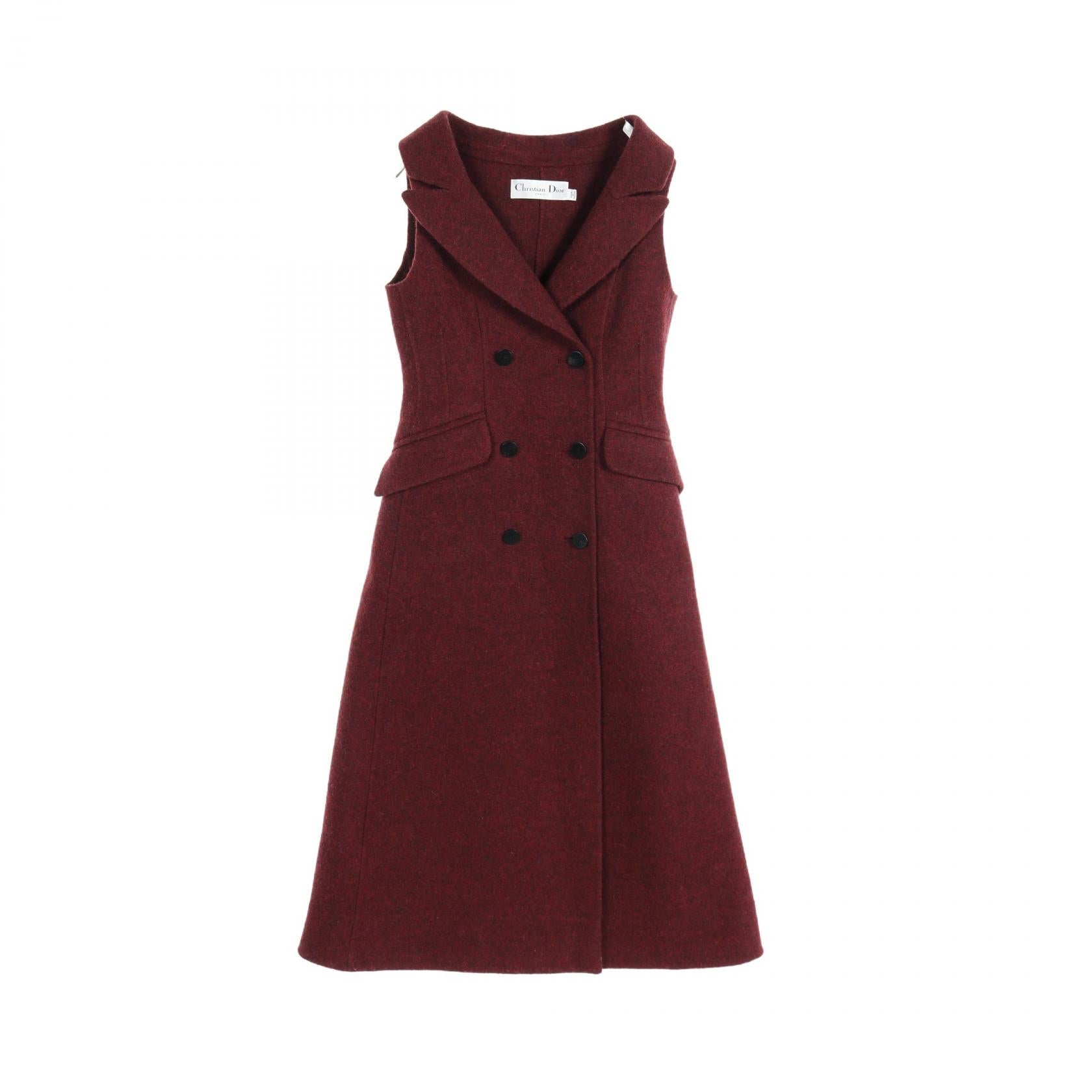 Dior Wool Vest Top Bordeaux