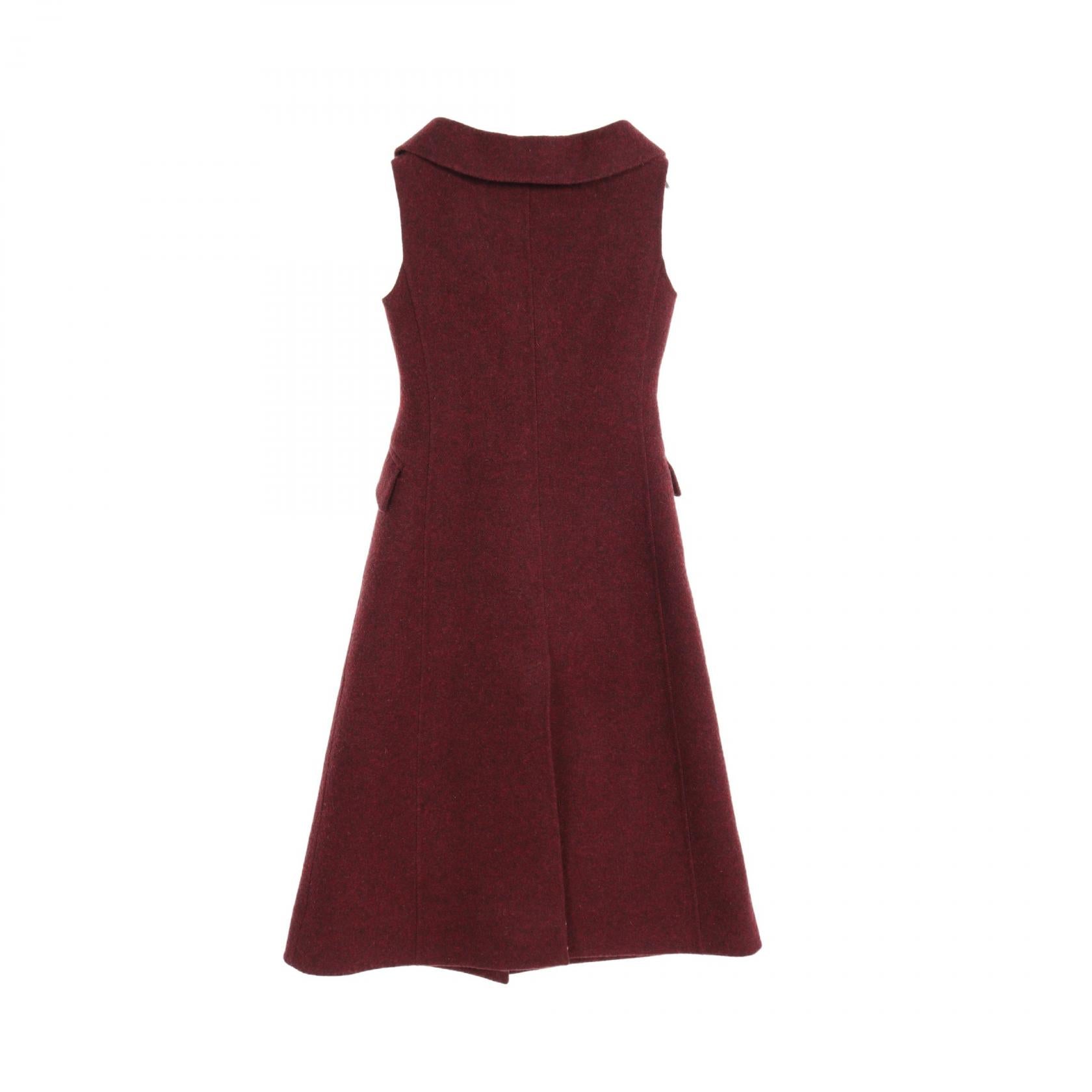 Dior Wool Vest Top Bordeaux