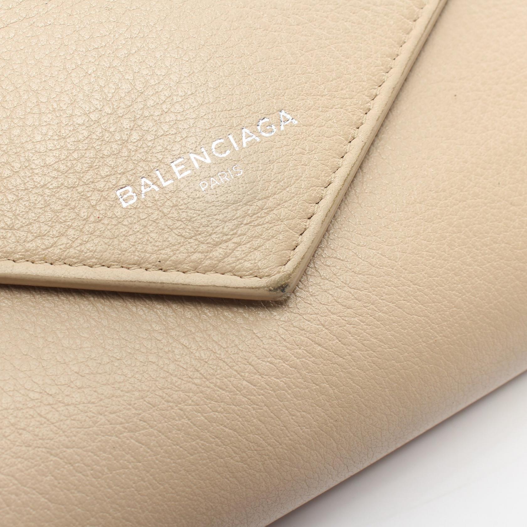 Balenciaga Paper Manny Long Wallet Leather Long Wallet 371661 in Good Condition