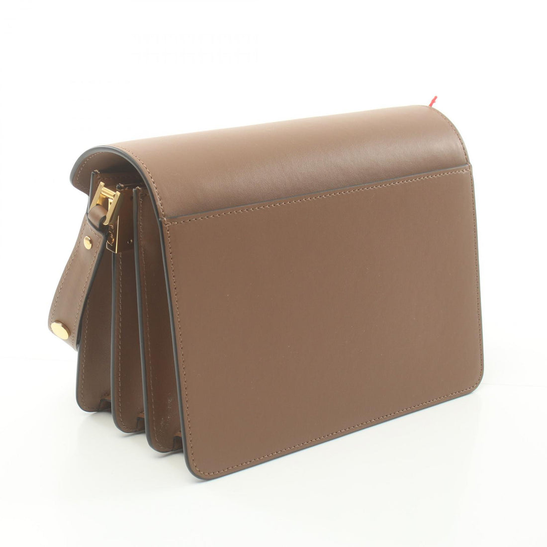 Marni Trunk Leather Shoulder Bag Brown