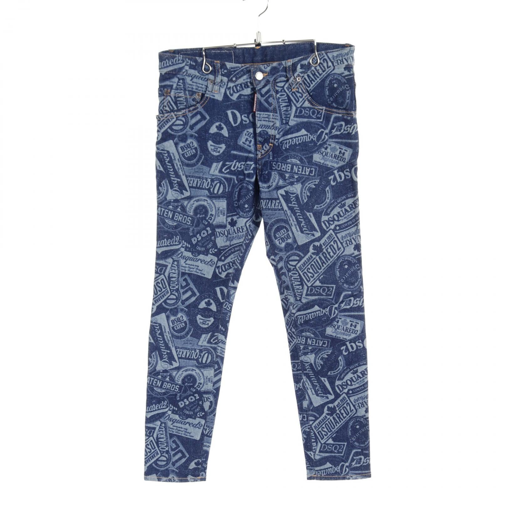 Dsquared2 Cotton Denim Pants Blue