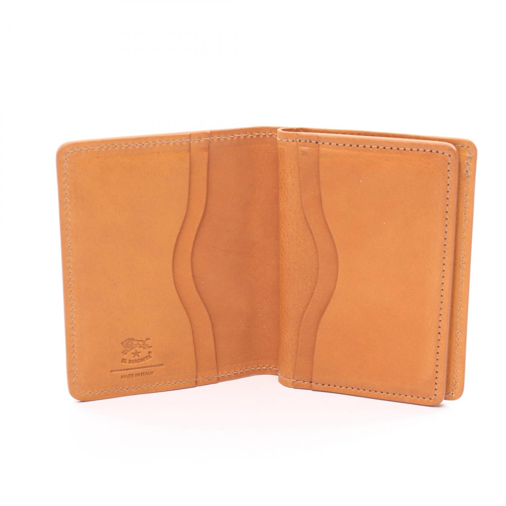 IL BISONTE ORIUOLO Leather Card Case Brown