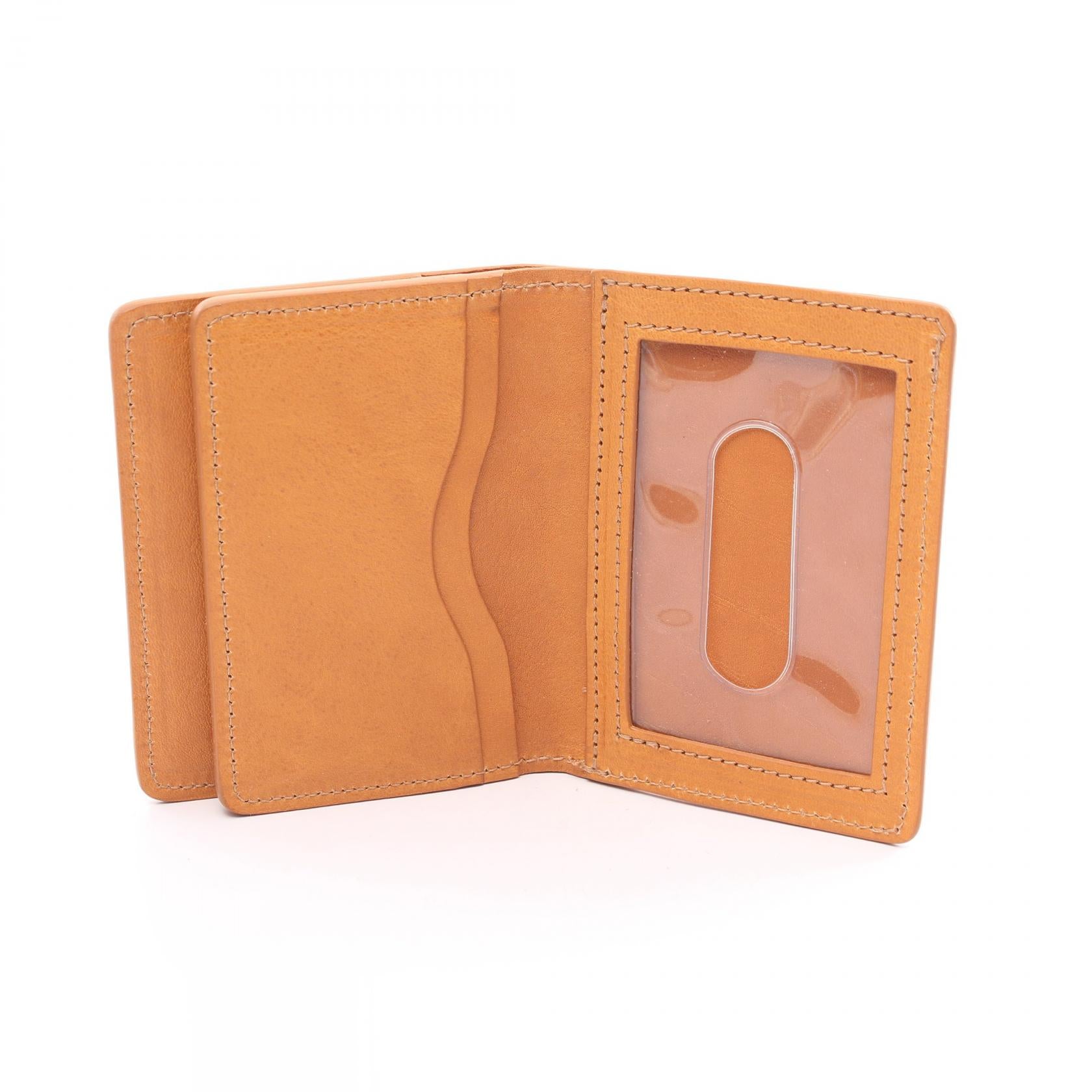 IL BISONTE ORIUOLO Leather Card Case Brown