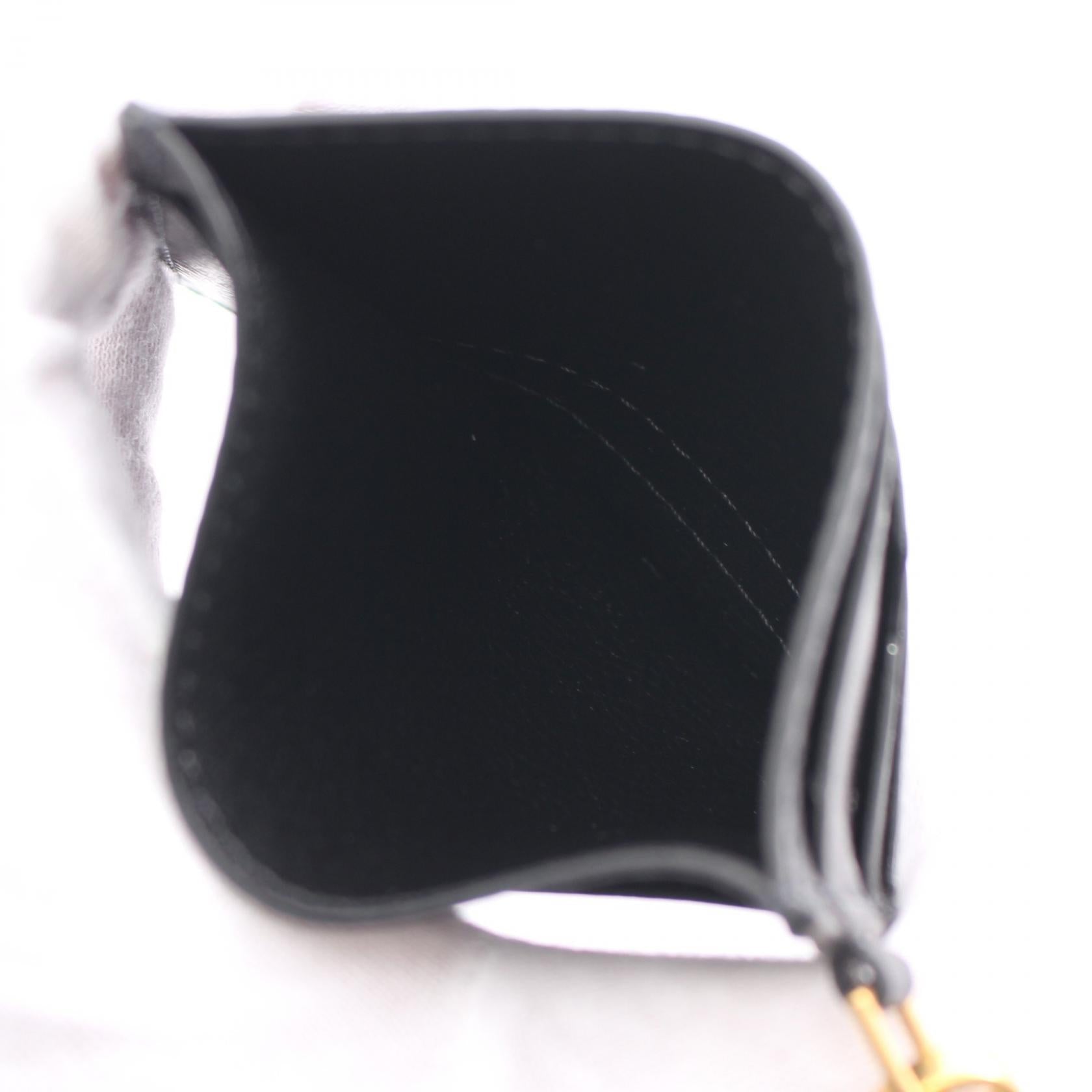 IL BISONTE Leather Card Case Black