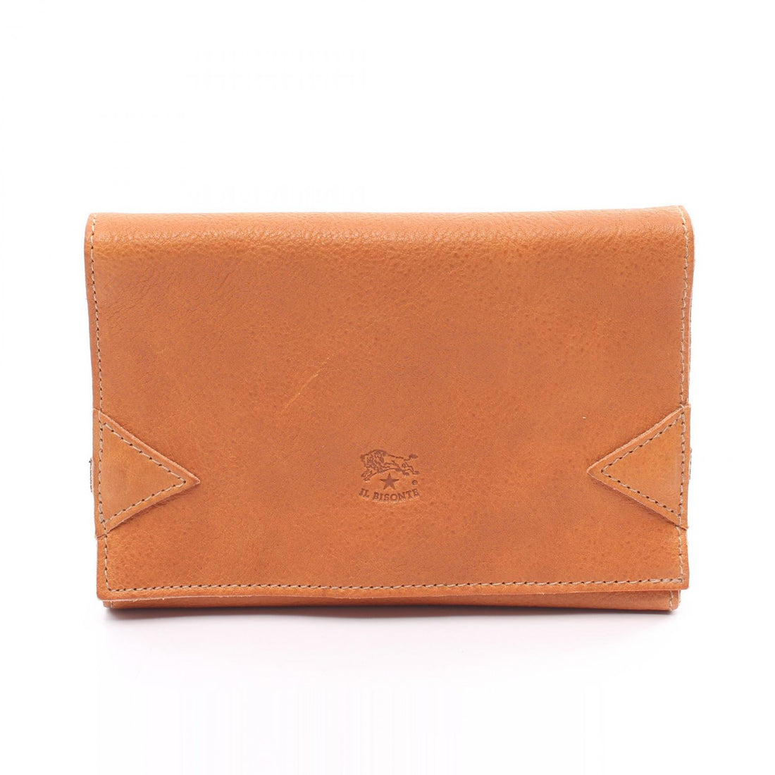 IL BISONTE Leather Trifold Wallet Brown