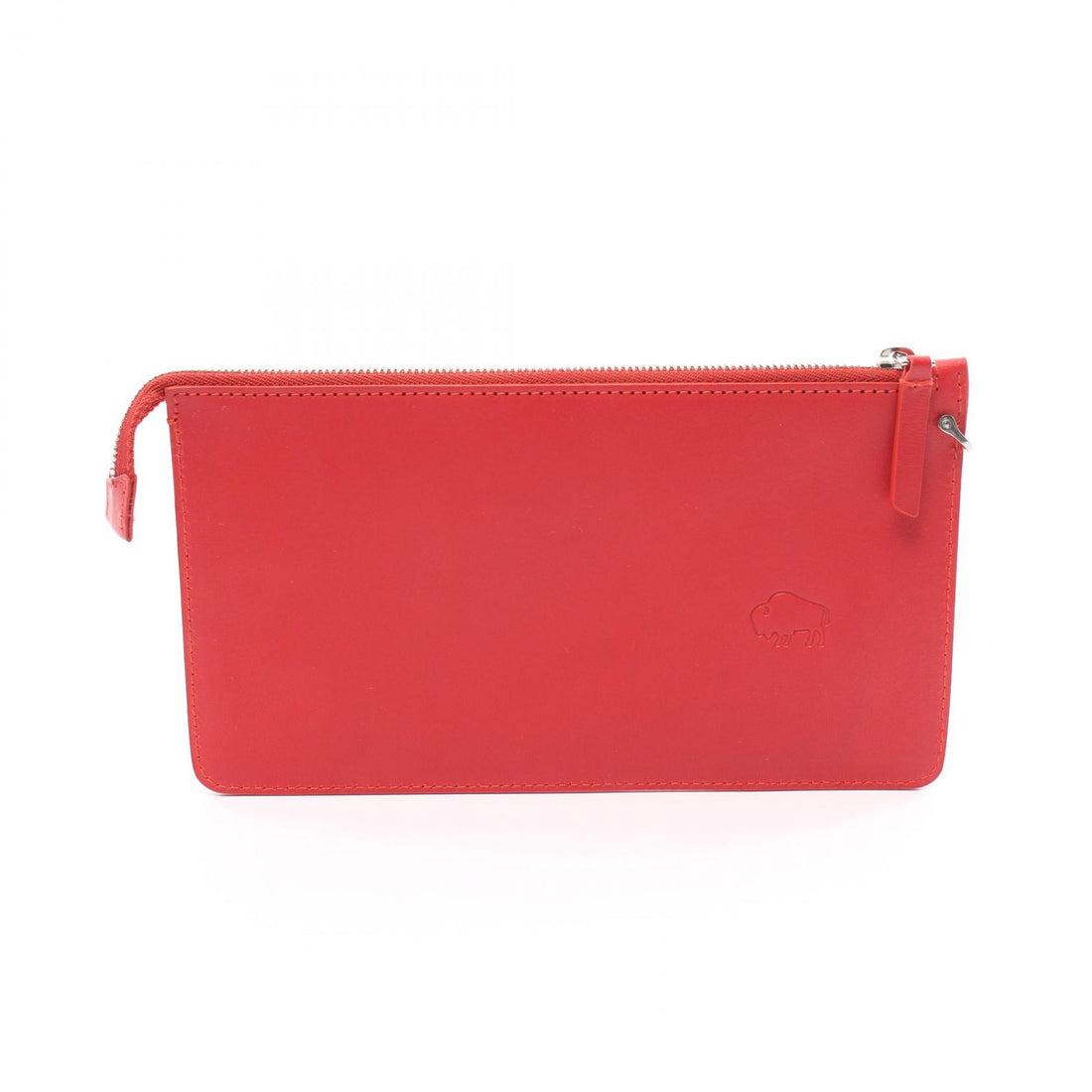 IL BISONTE Leather Pouch Bag Red