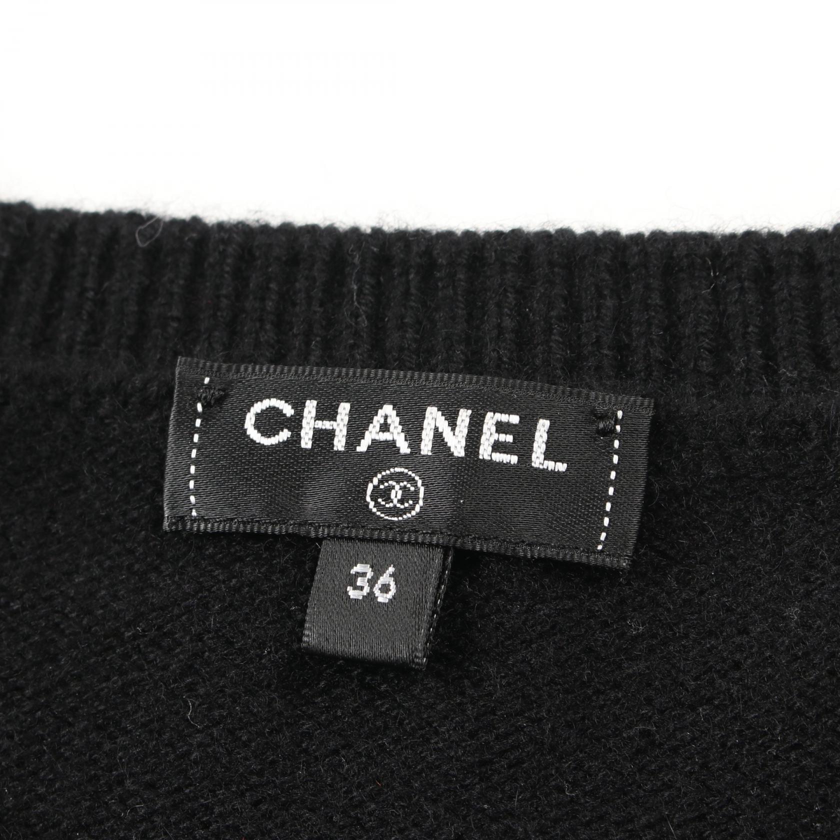 Chanel Cashmere Coco Mark Knit Top