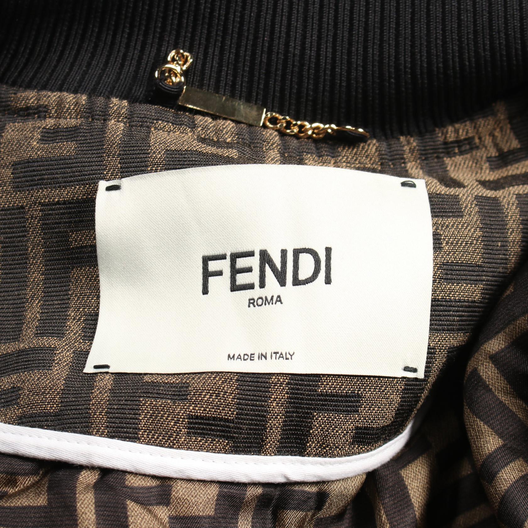 Fendi Zucca Polyester Jacket Brown/Black