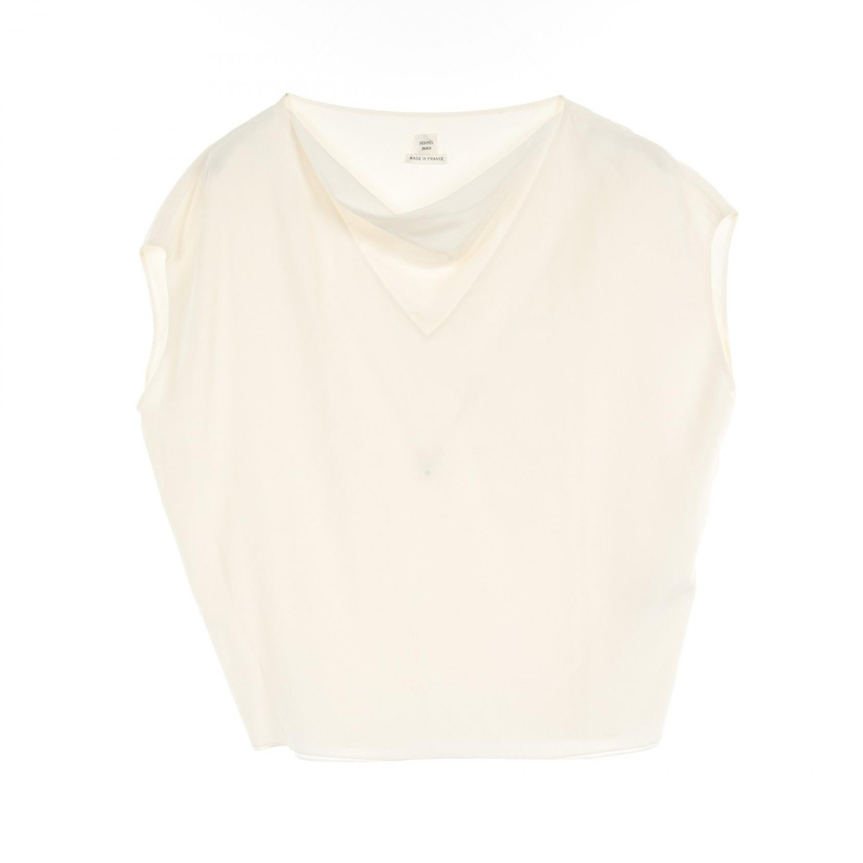 Hermes Silk Blouse Ivory