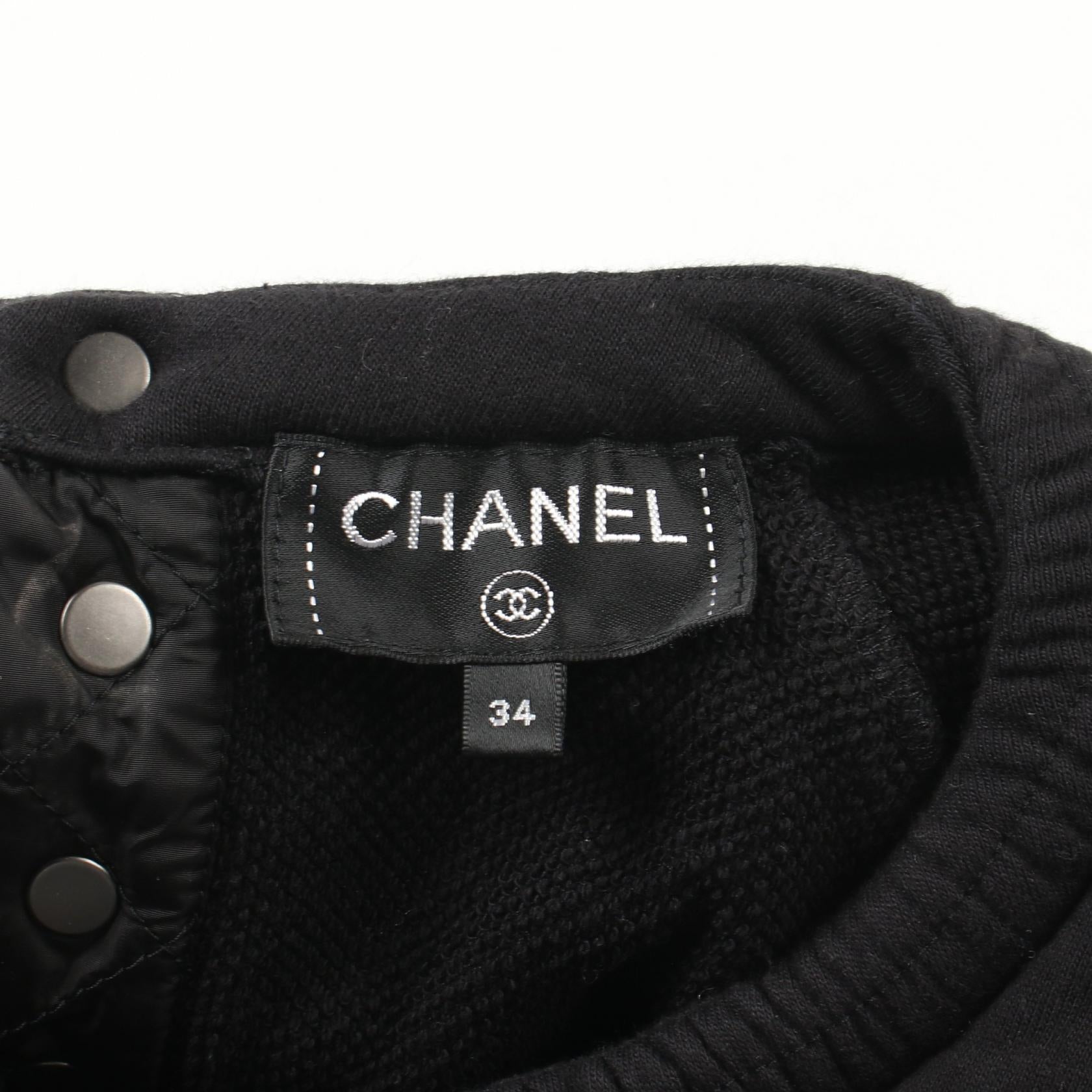 Chanel Cotton Sweatshirt with Coco Mark Button