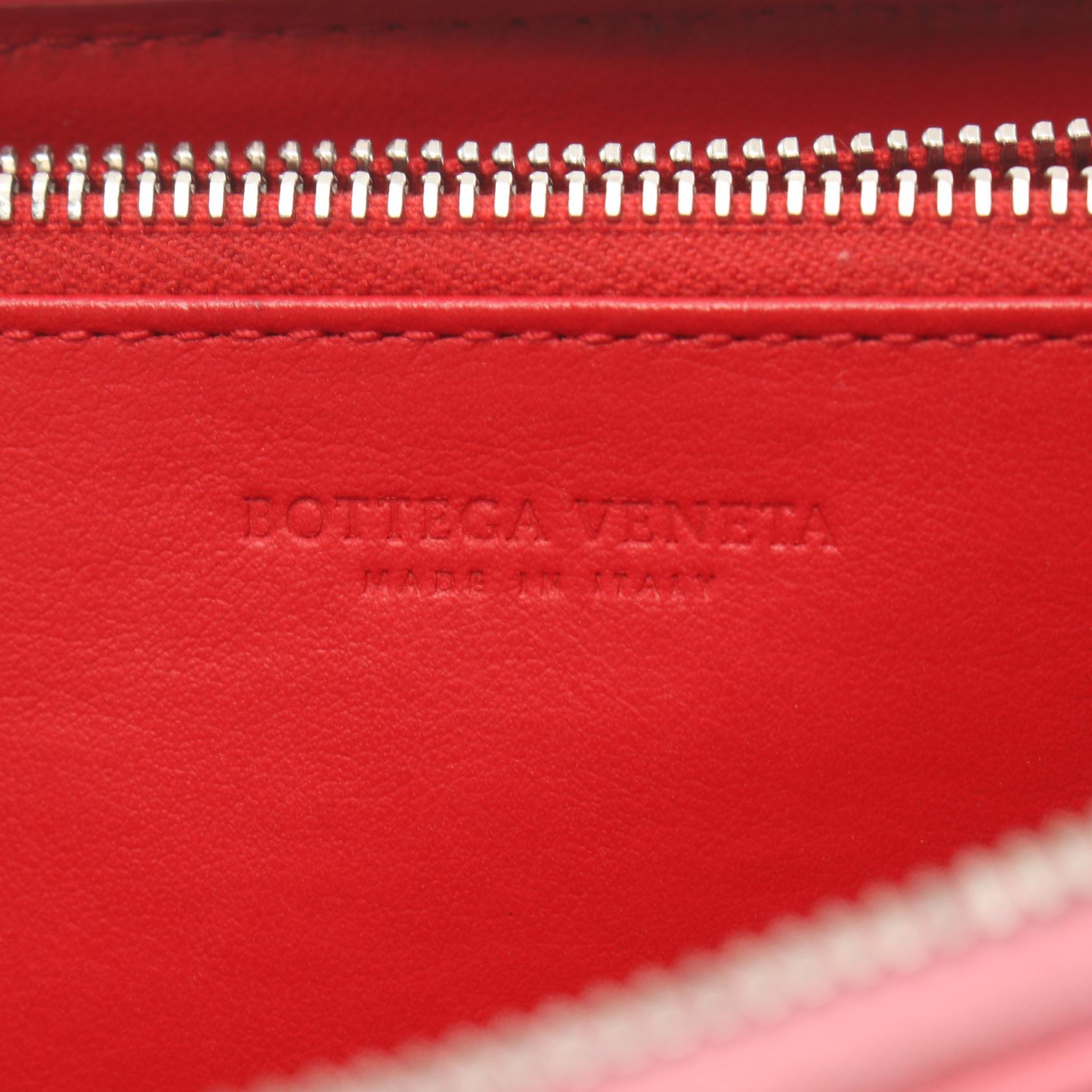 Bottega Veneta Intrecciato Leather Zip Around Wallet Leather Long Wallet in Very Good Condition