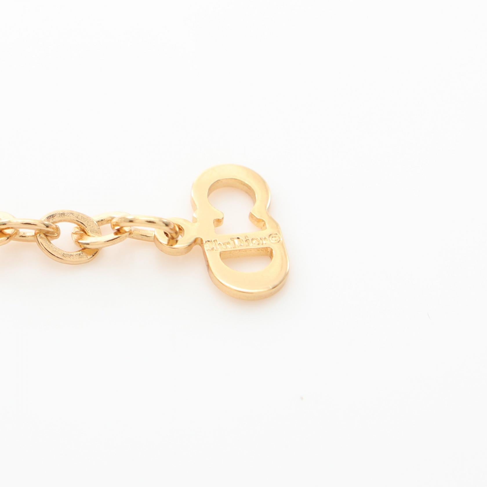 Dior CD Logo Necklace Gold Plated