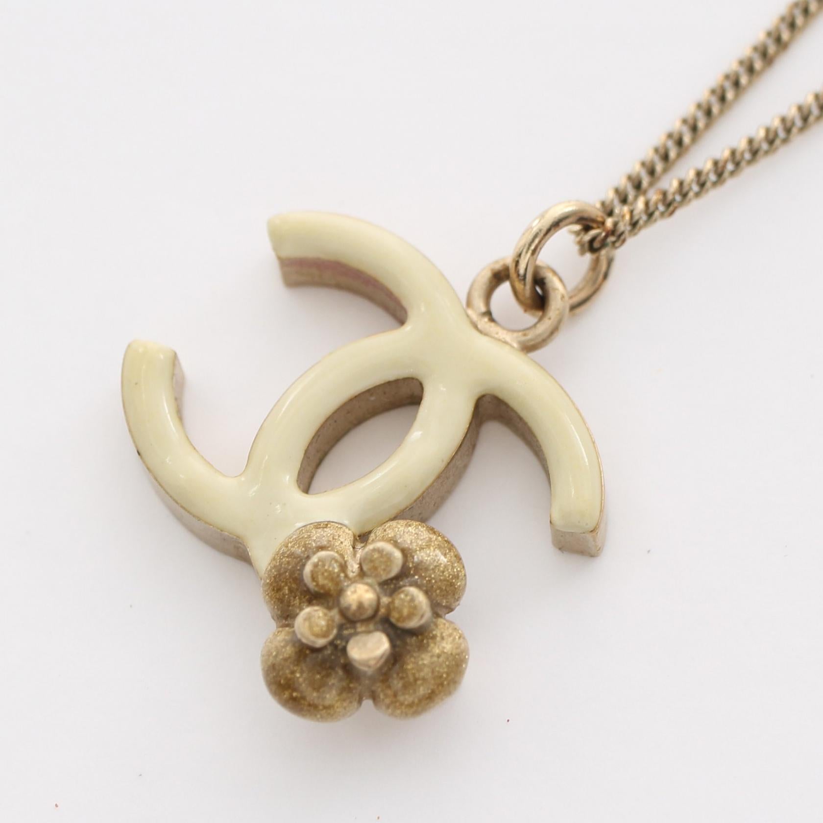 Chanel Camellia Necklace Gold Plated