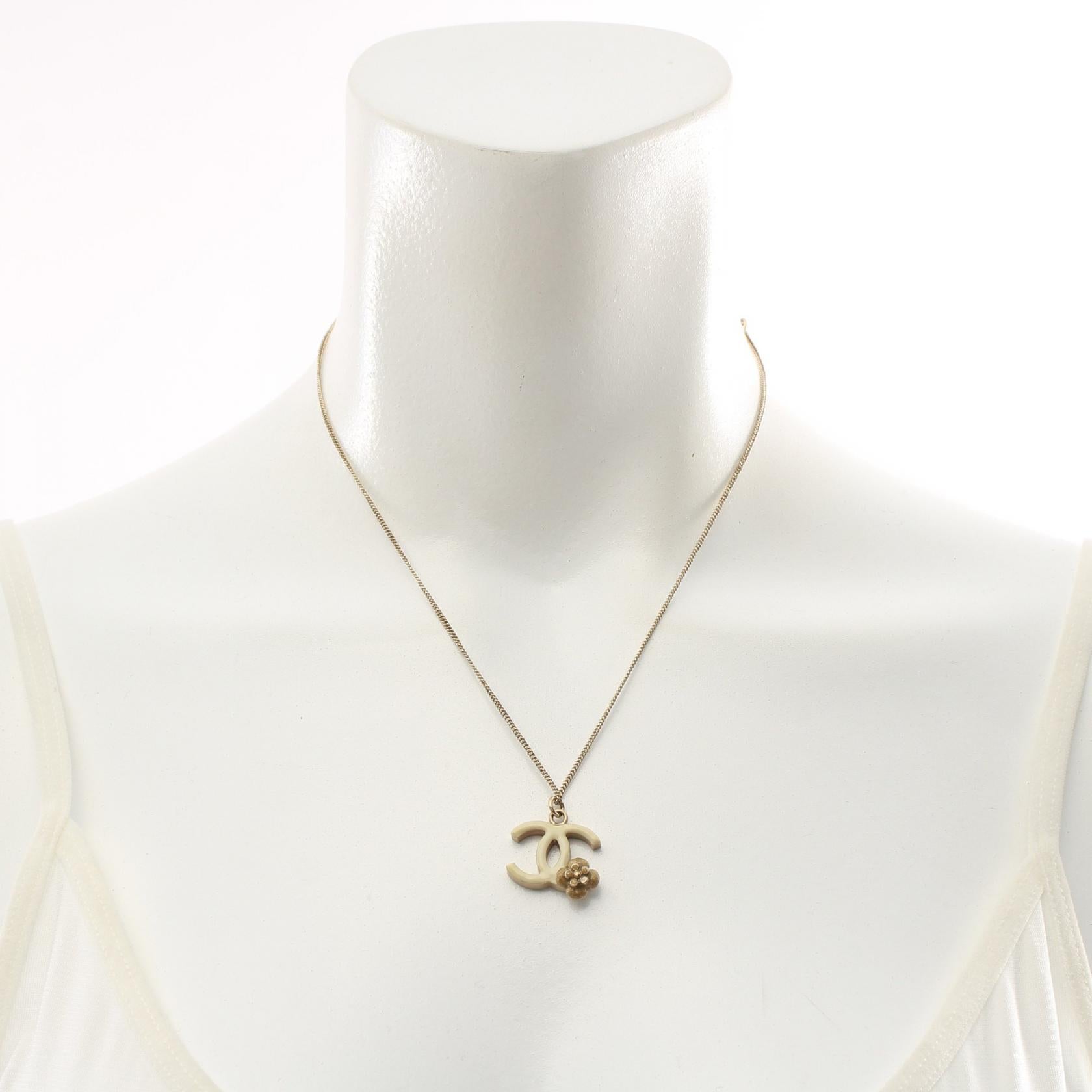 Chanel Camellia Necklace Gold Plated