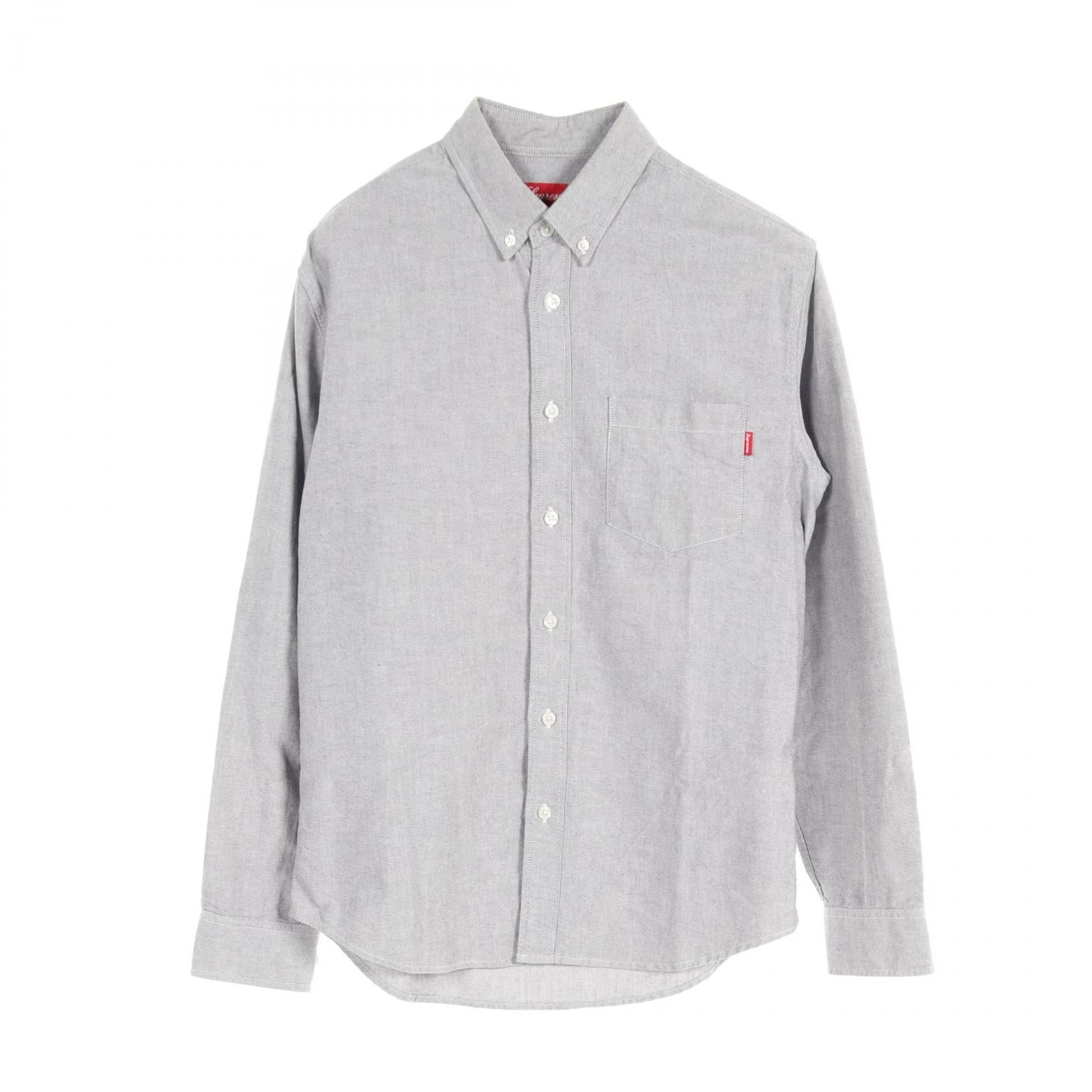 Supreme Oxford Cotton Shirt Men Gray