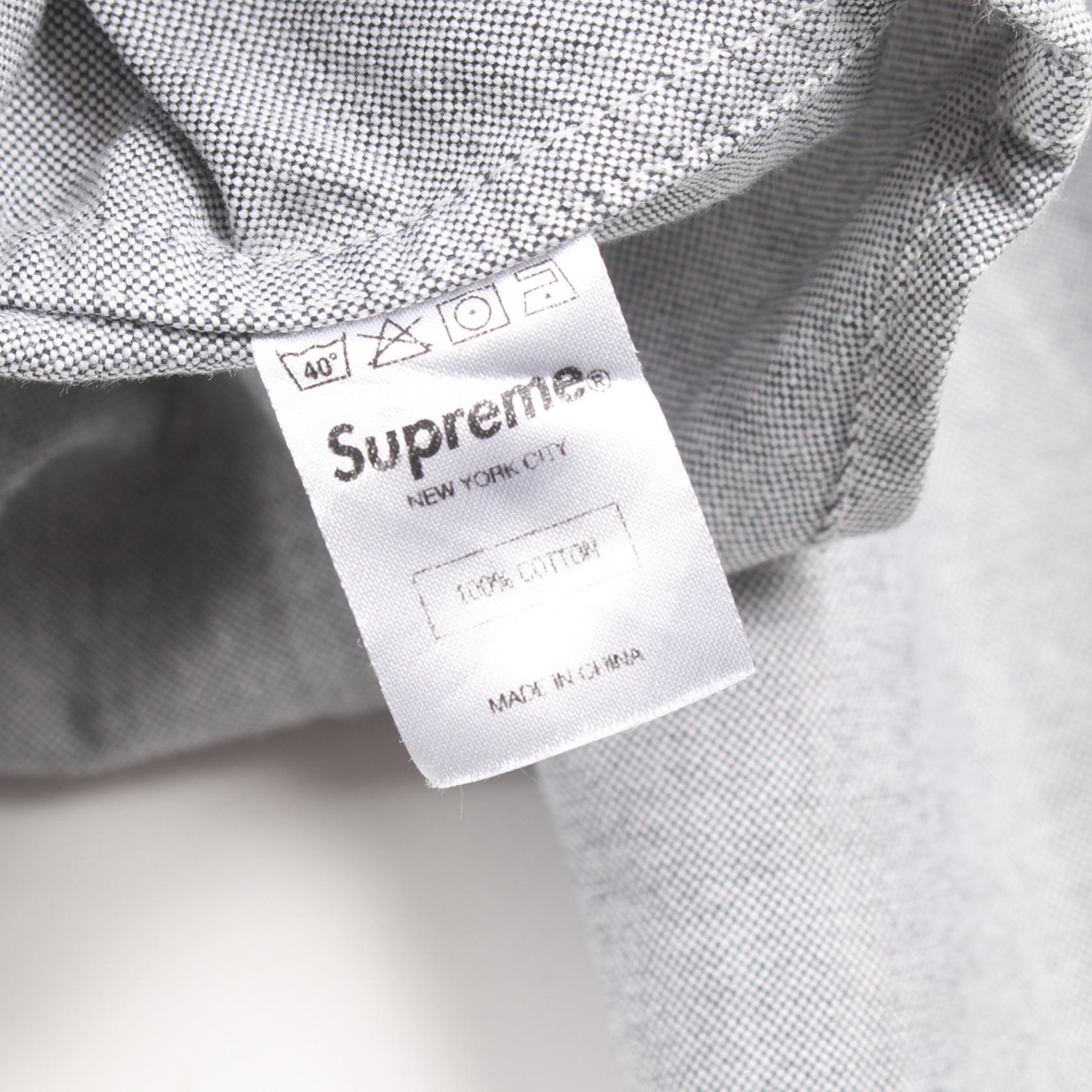 Supreme Oxford Cotton Shirt Men Gray