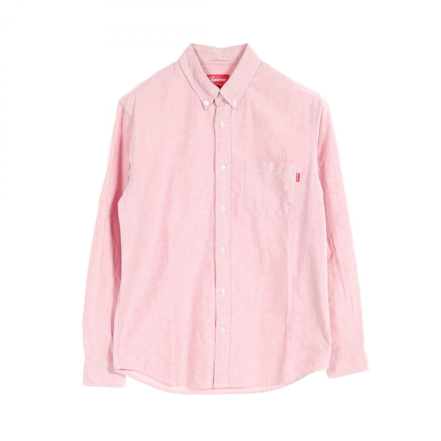 Supreme Oxford Cotton Shirt Men Pink