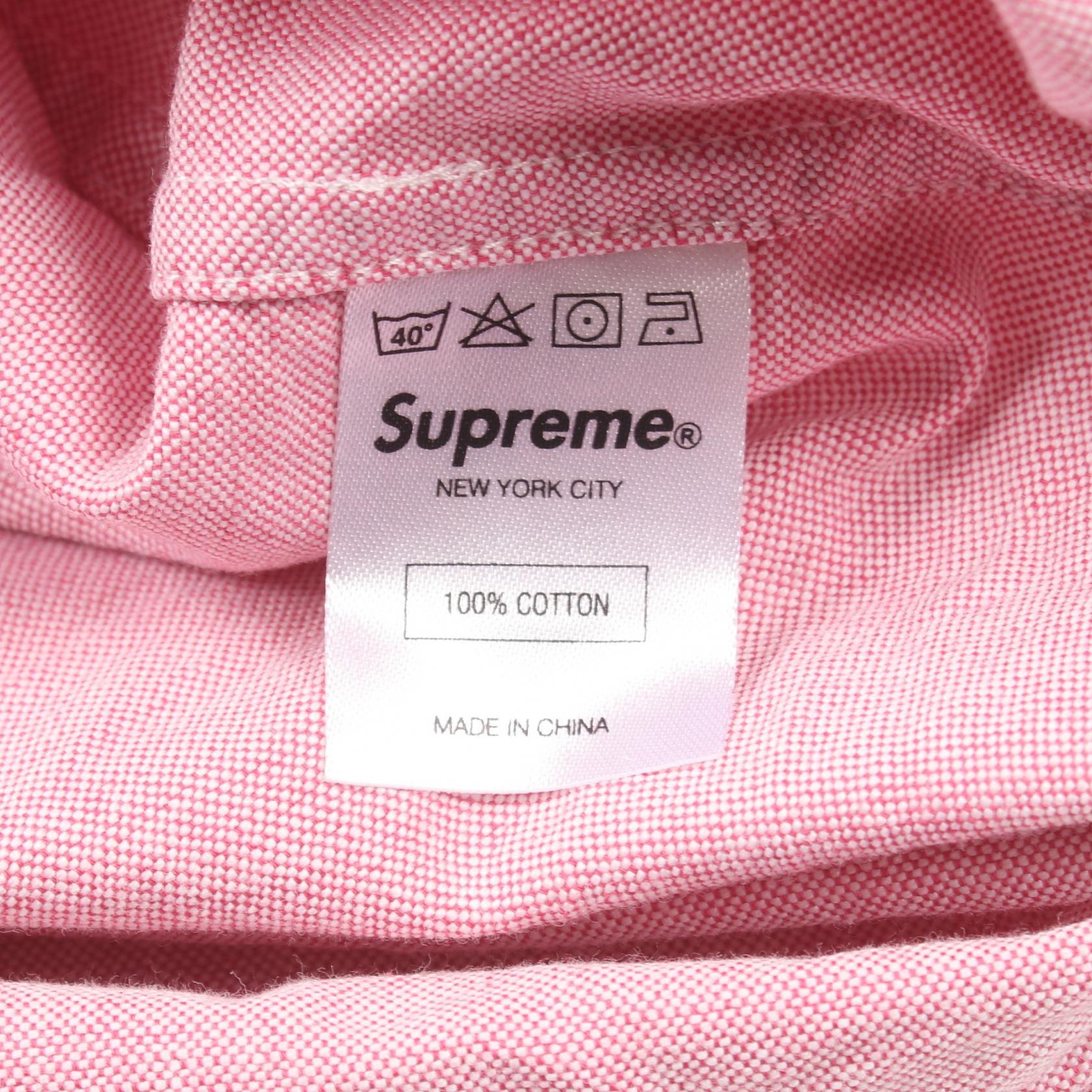 Supreme Oxford Cotton Shirt Men Pink