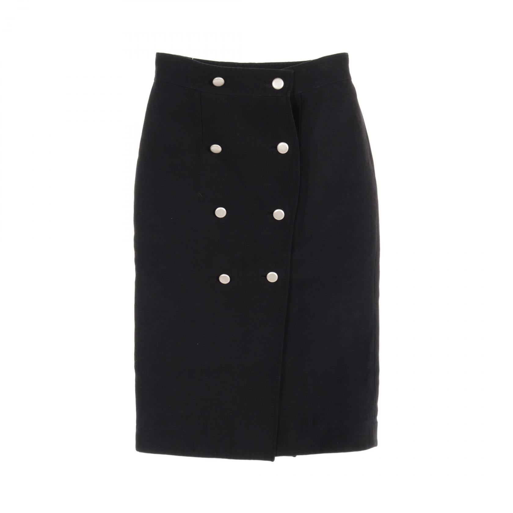 Balenciaga Silk Skirt Black