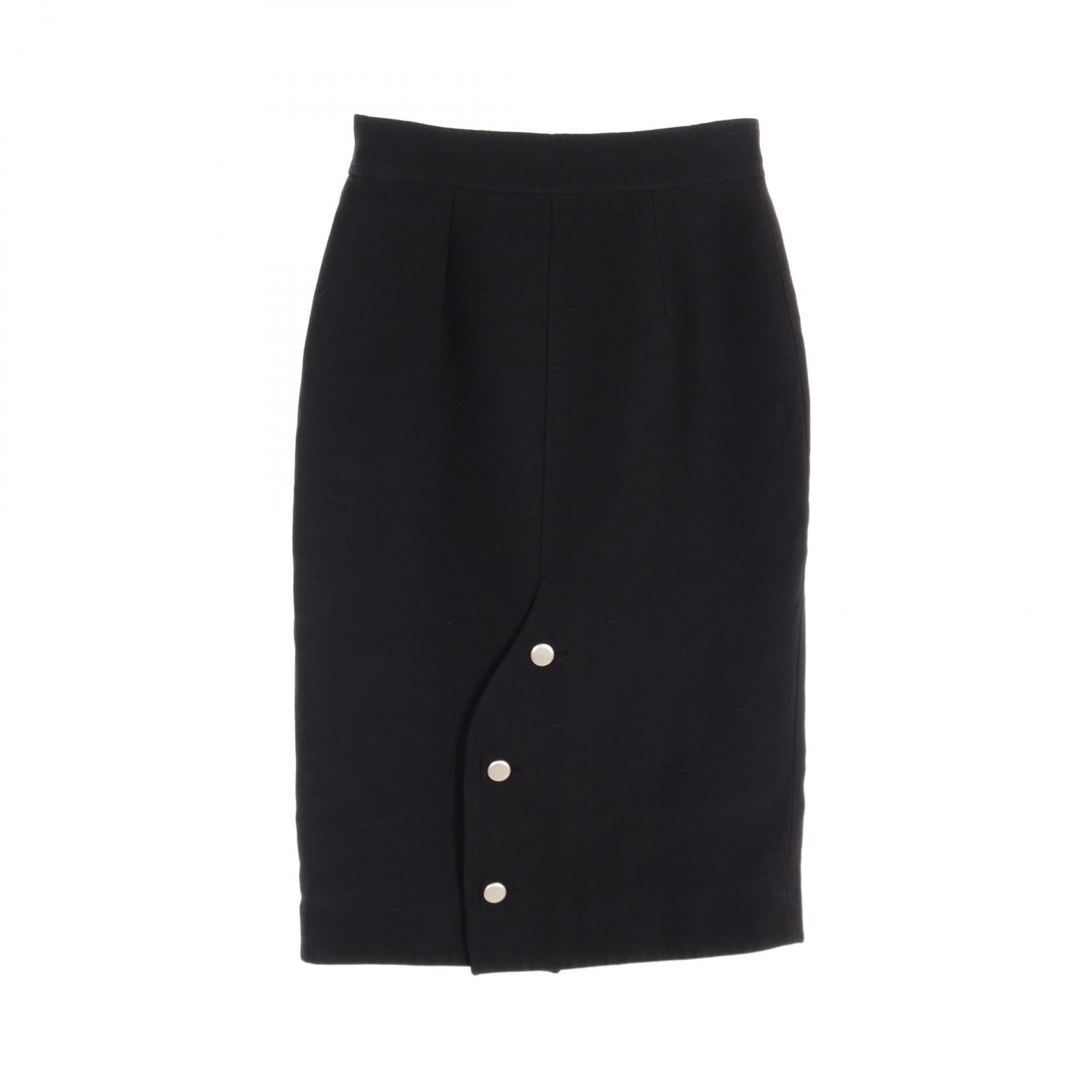 Balenciaga Silk Skirt Black